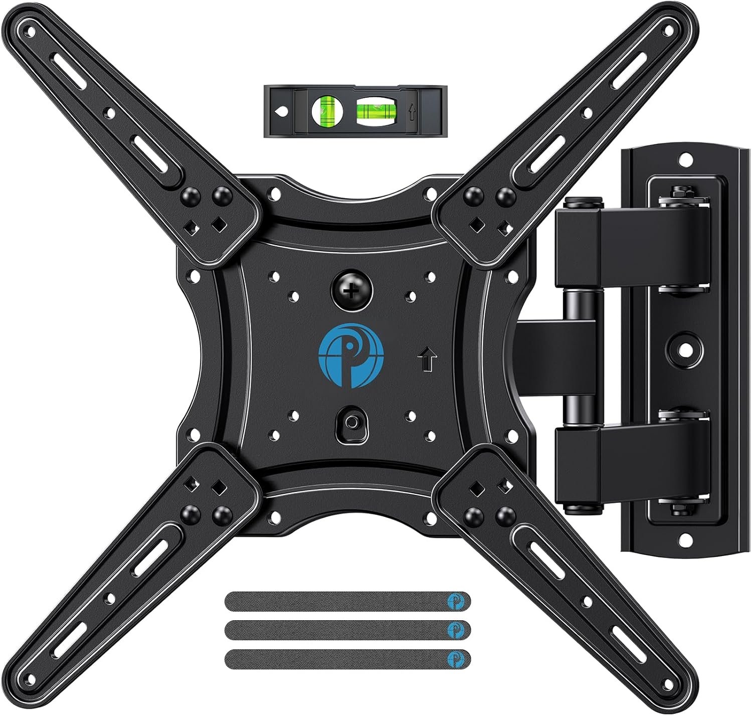 Pipishell Full Motion TV Wall Mount for 26-60 inch Flat or Curved TVs up to 77 lbs, TV Bracket Wall Mount with Articulating Arms, Extension, Tilt, Swivel, Leveling, Max VESA 400x400mm, PIMF7 - Image 2