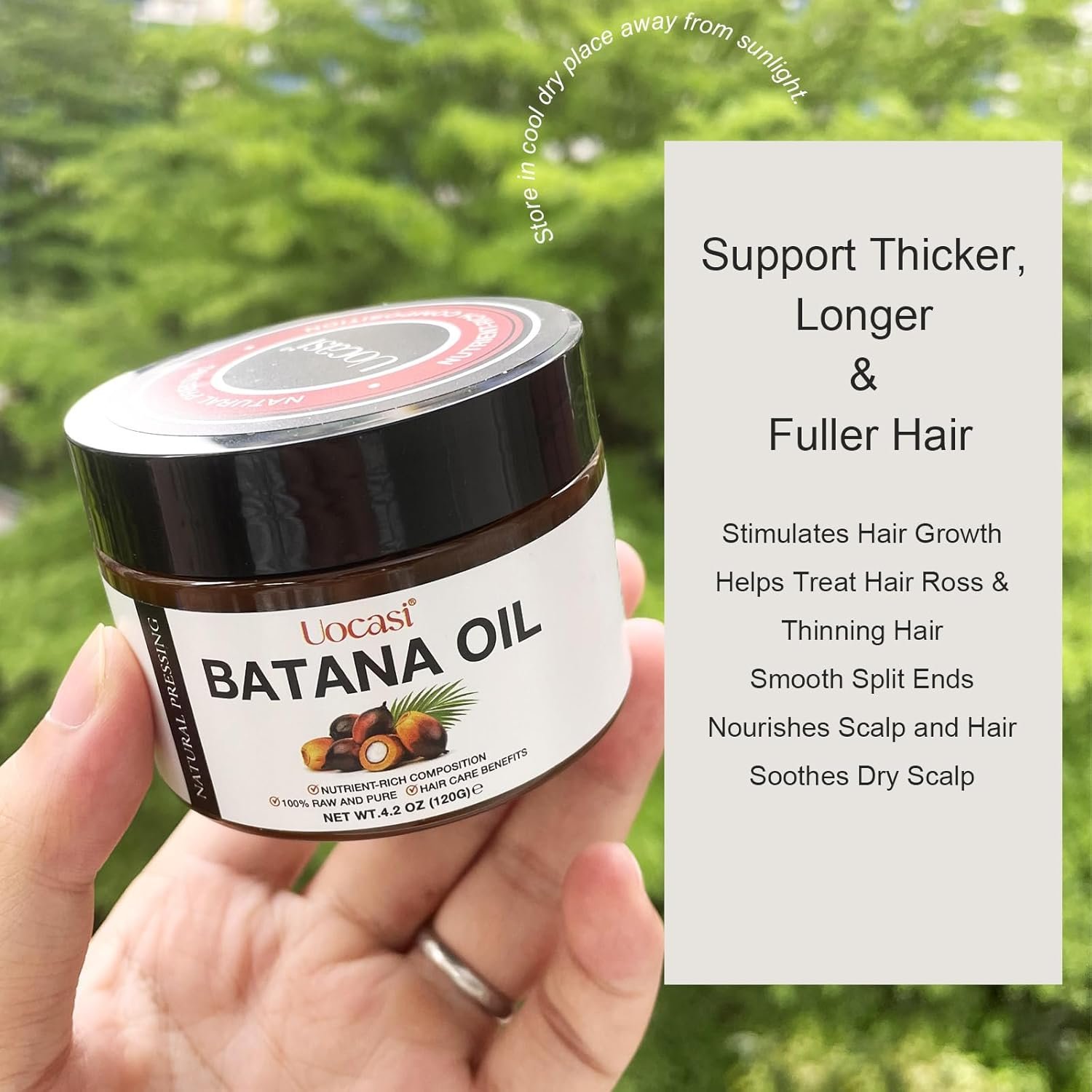 Batana Oil, 100% Pure and Natural, 4.2 Oz - Stimulates Growth, Thickens Strands, Prevents Dry Hair & Hair Loss - Image 7