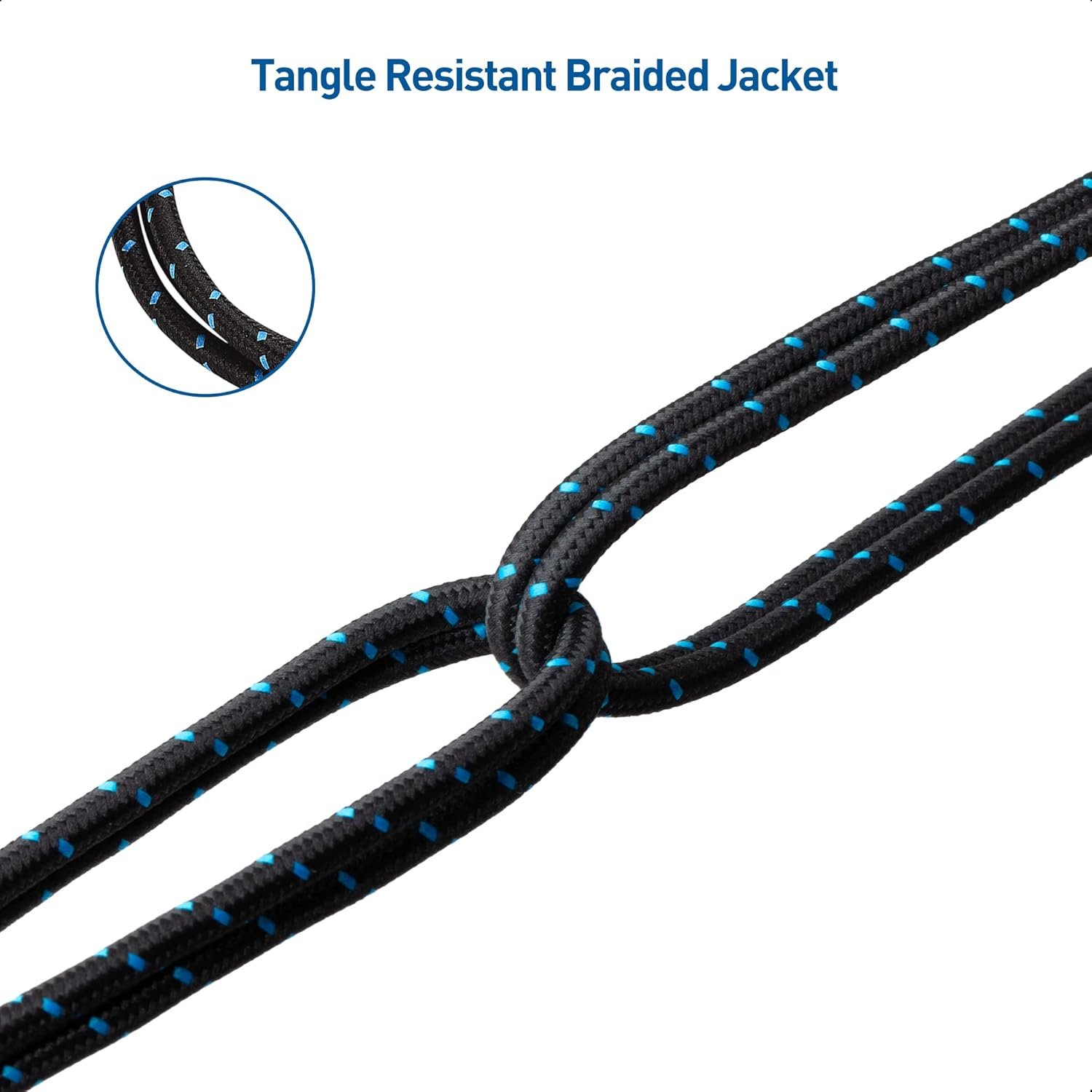 Cable Matters Braided USB C to Micro USB Cable 6.6 ft (Micro USB to USB-C Cable, USB Type C to Micro USB Cable) Black - Image 5