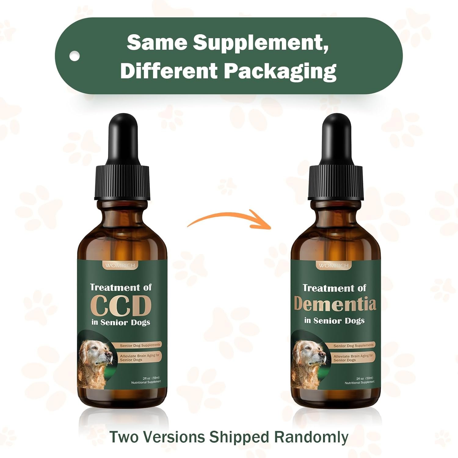 Senior Dog Supplements for Brain Health & Nervous System Support, Dementia Supplement for Calming & Relaxation, Canine Cognitive Dysfunction (CCD), Addresses Getting Lost, Social Withdrawal - 59 ML - Image 8