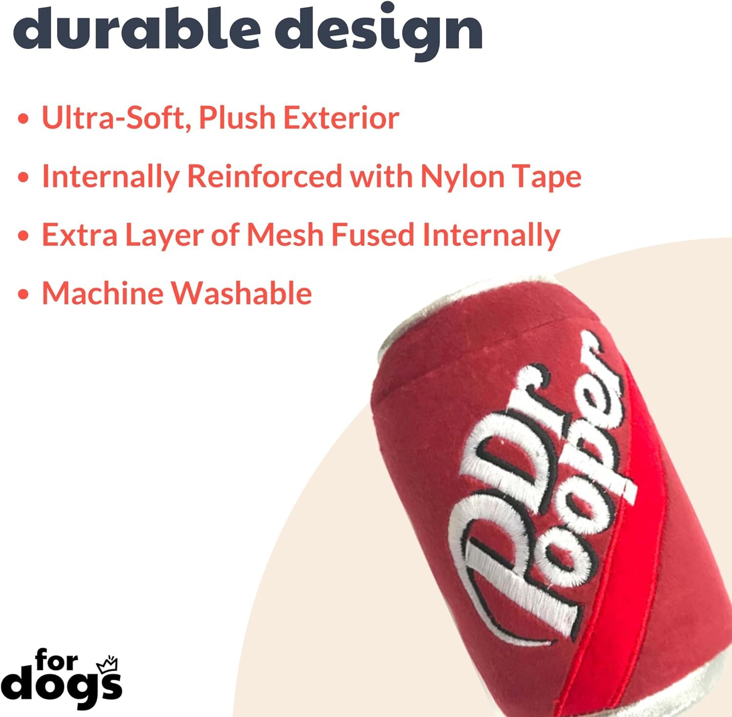 Huxley & Kent for Dogs | Dr Pooper (Small) | Power Plush Dog Toy with Squeaker | Funny Dog Toy | Cute Dog Toy | H&K Squeaky Dog Toy - Image 3