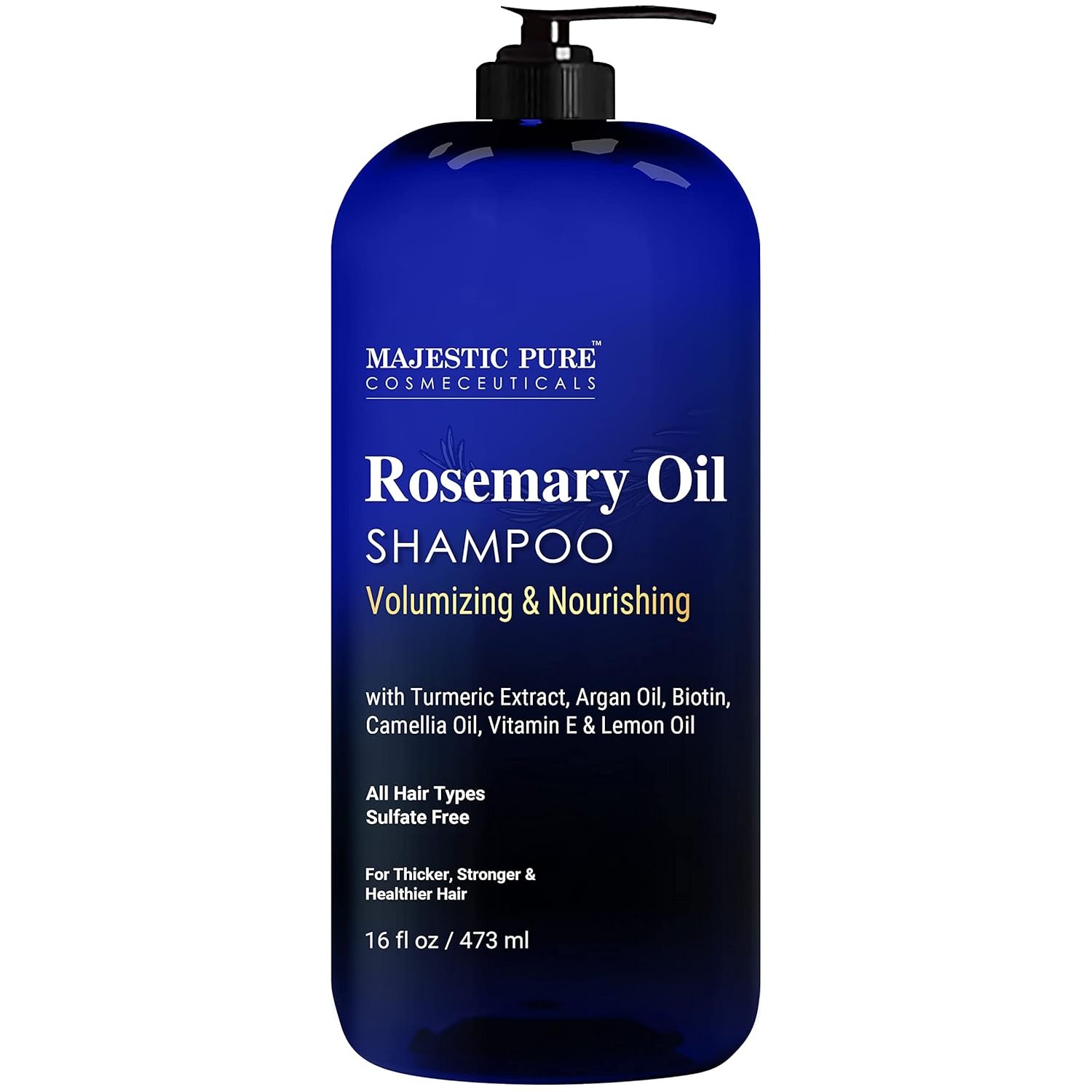Majestic Pure Rosemary Oil Shampoo for Hair Growth - Volumizing & Nourishing Shampoo - with Vitamin E & Argan Oil - Sulfate Free, for Men & Women - 16 fl oz - Image 2