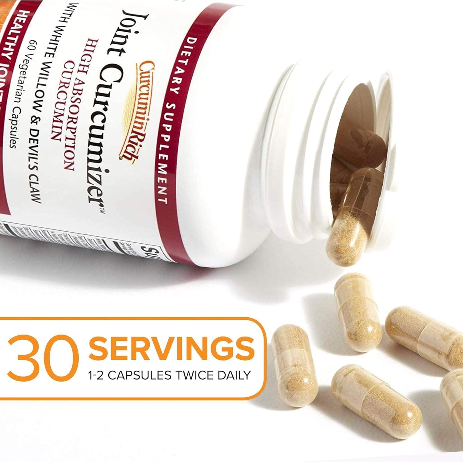 CurcuminRich Joint Curcumizer by Natural Factors, Support Healthy Joints, Heart and Natural Inflammatory Response with White Willow, 60 capsules (30 servings) - Image 7