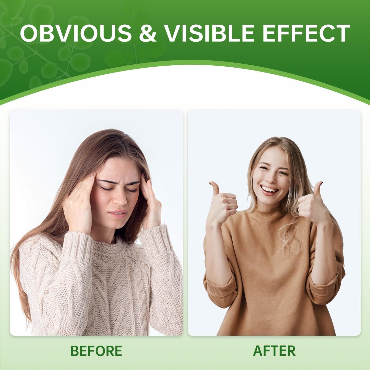 Moringa Powder Capsules Pure Nutrient Rich Moringa Powder Natural Green Antioxidant Superfood Supports Energy Skin Health Gut Health with Essential Vitamins and Amino Acids (Pack of 1) - Image 5