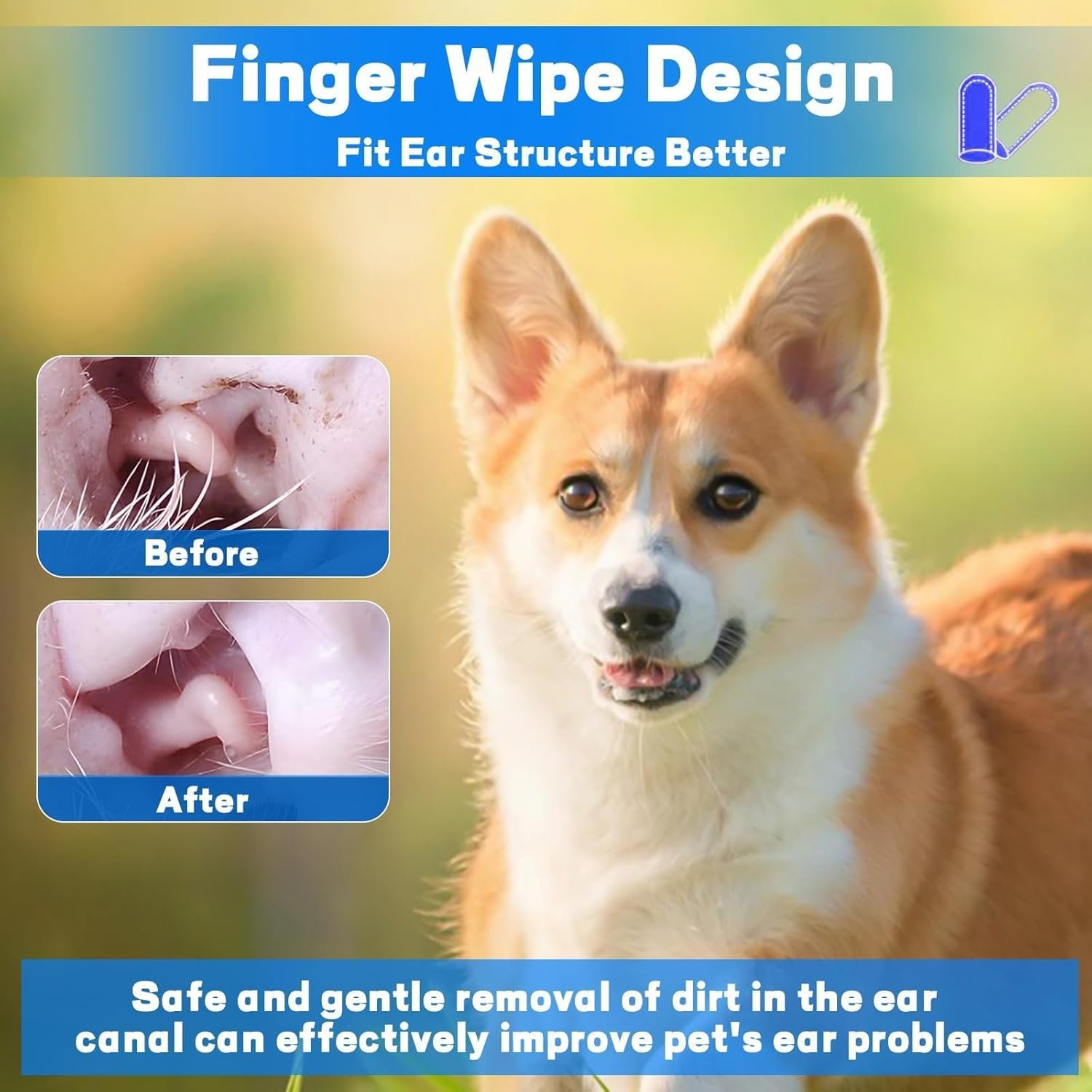 Onewly Dog Tooth Brushing Kit, 40 Count Dog Dental Teeth Cleaning Wipes for Help Wipe Away Plaque&Tartar, Freshen Breath - Pet Oral Cleansing Wipes Pads for Dogs and Cats (Milk Flavor) - Image 10