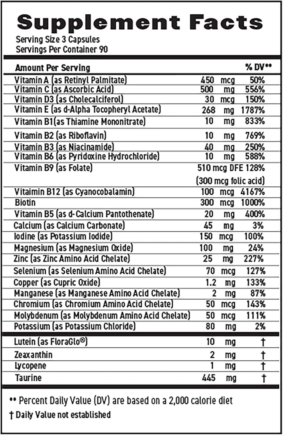 MaxiVision® Eye & Body Formula - Based on AREDS 2 Study - 270 Eye Vitamins Capsules - 1 Bottle - Image 3