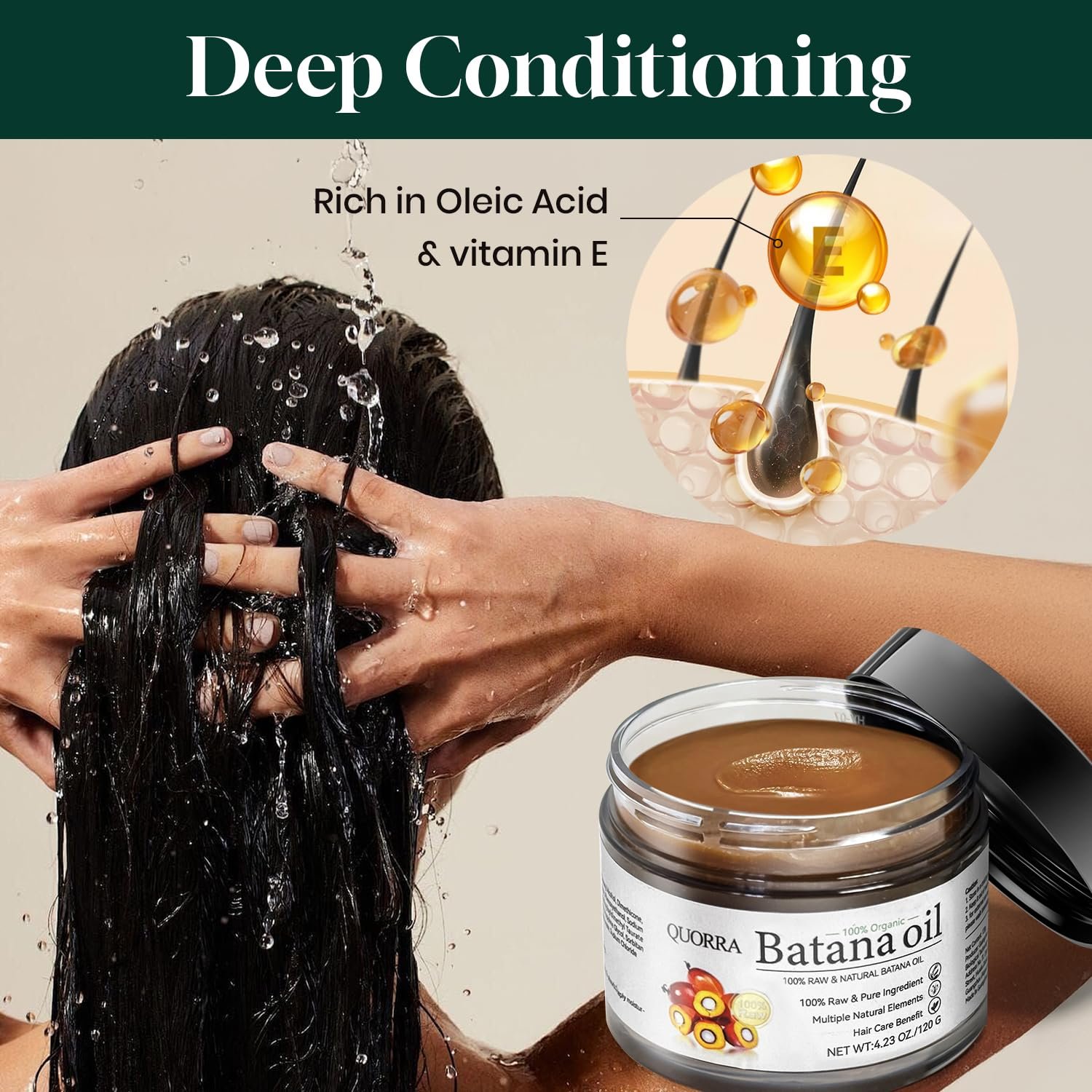 Batana Oil for Hair Growth Dr. Sebi 100% Natural Raw Unrefined and Organic Hair Oil from Honduran Prevent Hair Loss and Promotes Thickness,Restores Damaged Hair for Men & Women - Image 4