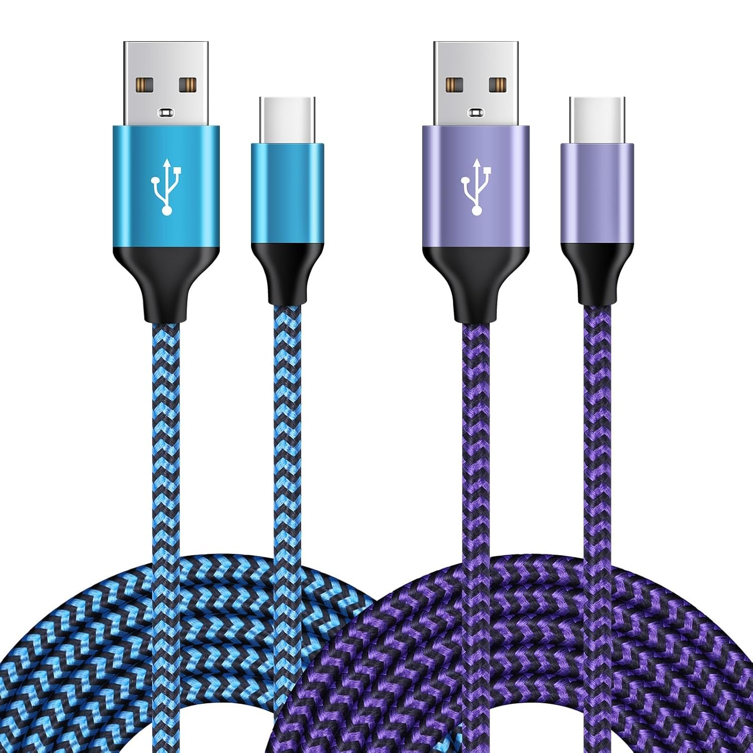 2Pack 6ft Fast Charging Cable for iPhone 16, 16 Pro Max, 16 Pro, 16 Plus, 15, 15 Pro Max Plus, Samsung Galaxy S24 Ultra Plus S23 S22 S21+ S20 FE 5G S10, USB A to Type C Cord Phone Charger - Image 2