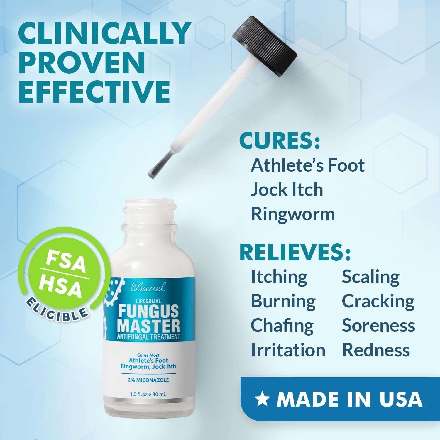 Ebanel Bundle of Fungus Treatment 1 Oz, and Lidocaine Numbing Spray - Image 3