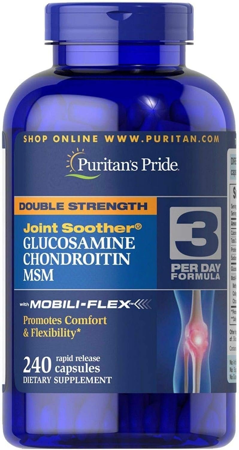 Puritan's Pride Glucosamine, Chondroitin & MSM Capsules-3 Per Day Formula - Image 2