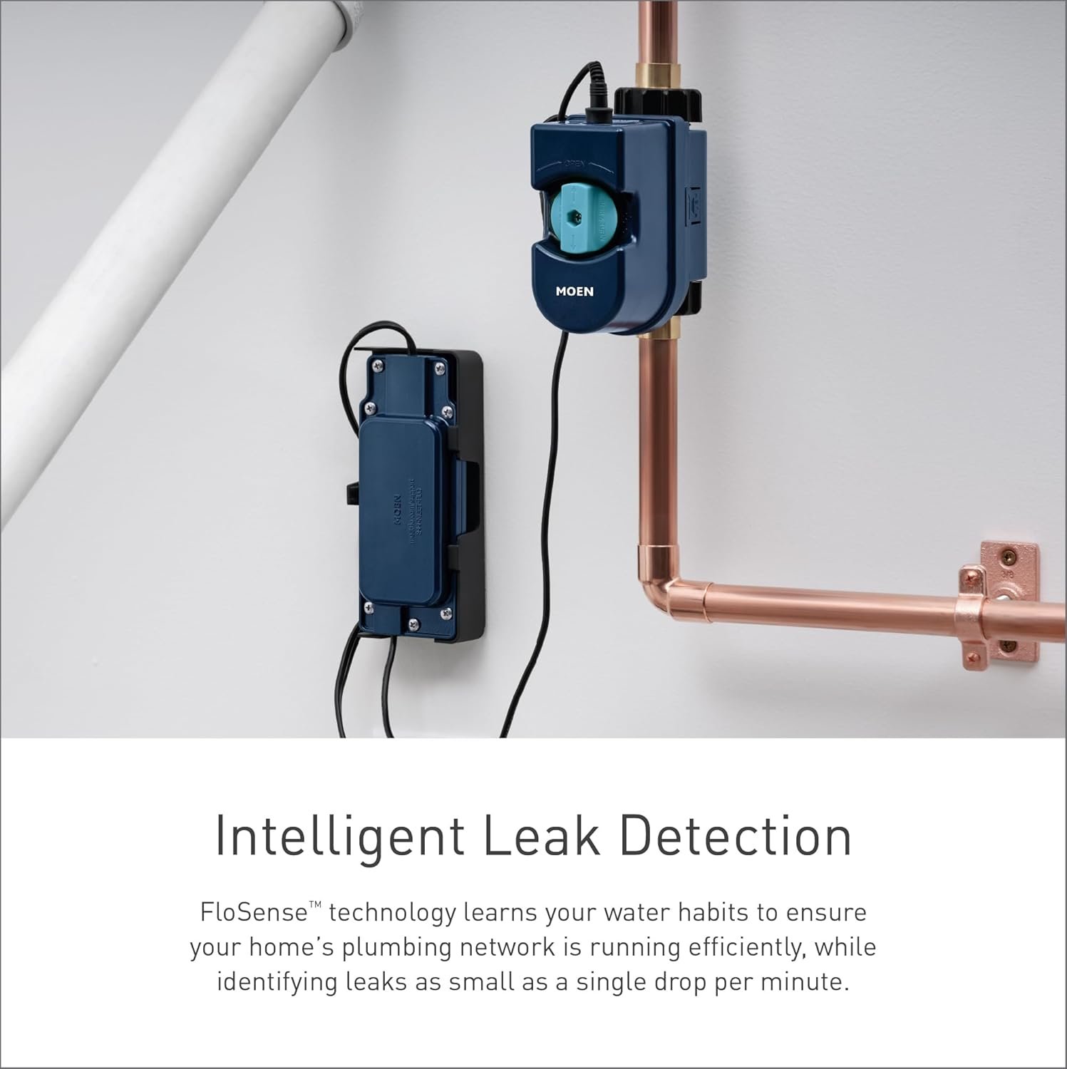 Moen 900-001 Flo Smart Water Monitor and Automatic Shutoff Sensor, Wi-Fi Water Leak Detector for 3/4-Inch Diameter Pipe - Image 9