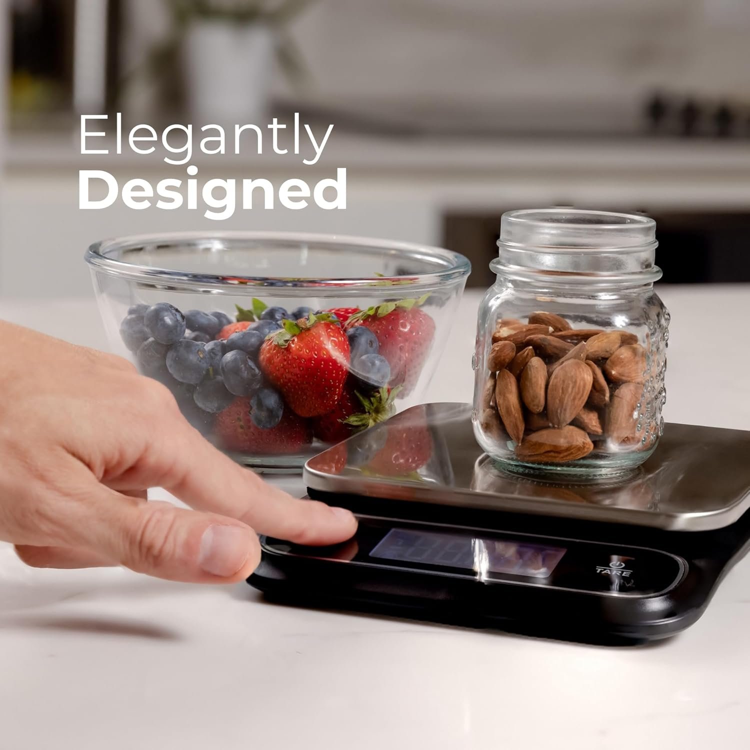 Fradel 0.1g Digital Kitchen Food Scale - Precision Food Scale for Cooking, Baking, Weight Loss - in Grams & Ounces - A Kitchen Must Have - Stainless Steel Plate, Waterproof, 11lb Capacity - Square - Image 8