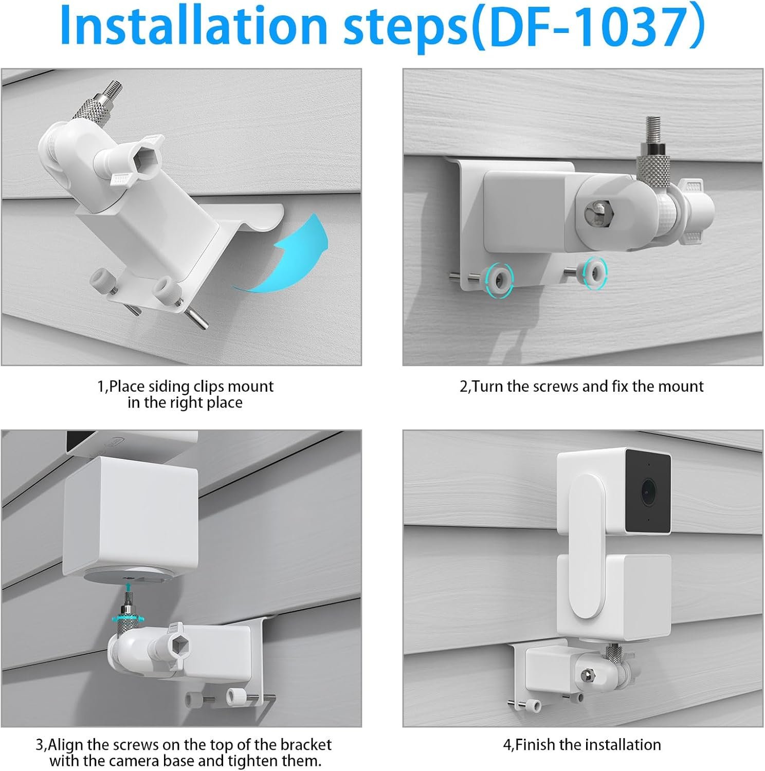 Vinyl Siding Mount Compatible with Wyze Cam Pan V3 Camera (White) - Image 6