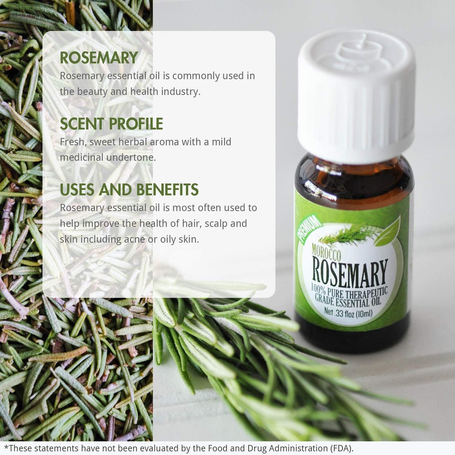Healing Solutions 10ml Oils - Rosemary Essential Oil - 0.33 Fluid Ounces - Image 4