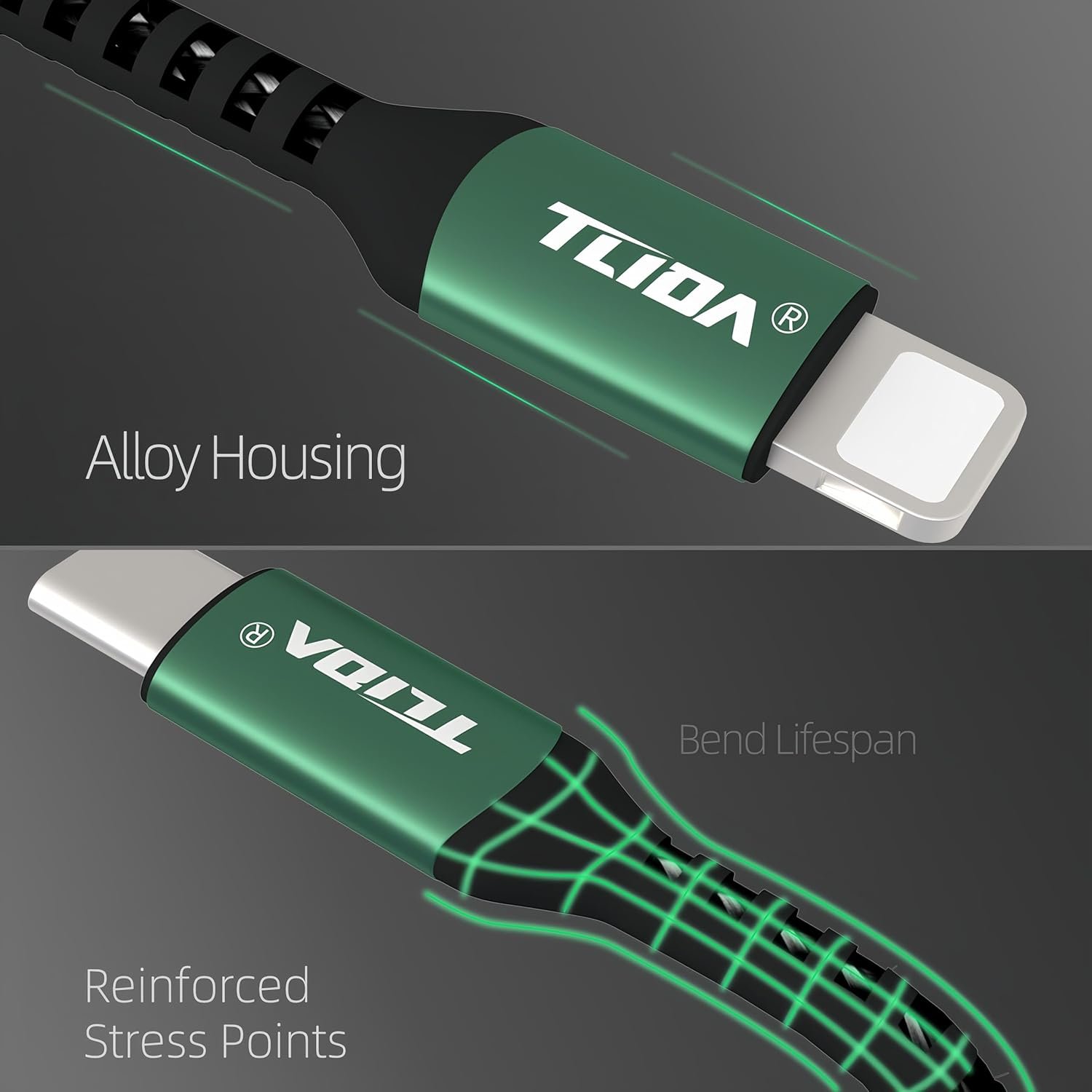 PD 66W USB C Fast Charging & Data Sync Cable Nylon Braided Ultradurable Cord 4-in-1 3A USB/C toType C/Phone Fast Sync Charger Adapter Compatible with iPhone/Laptop/Tablet/Macbook-4ft - Image 5