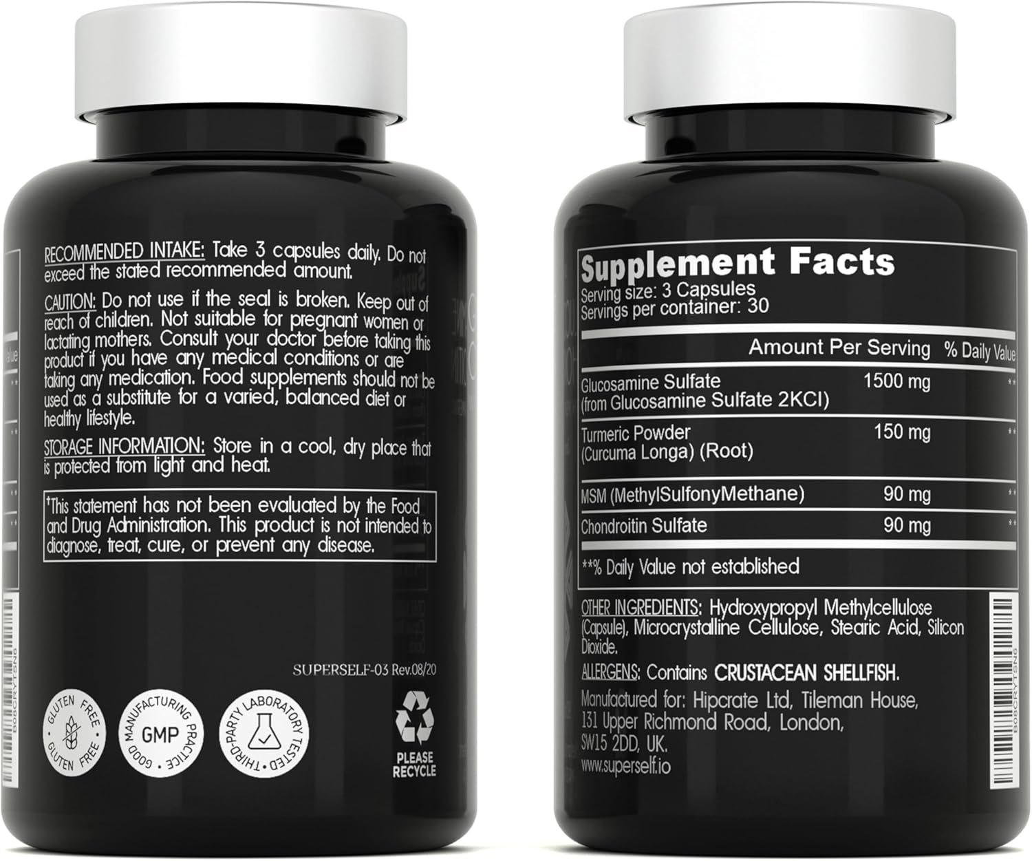 Glucosamine Chondroitin MSM with Turmeric - High Strength Joint Support Supplement for Adults Men & Women - 90 Capsules - 1500mg Glucosamine Sulfate per Serving - Image 4