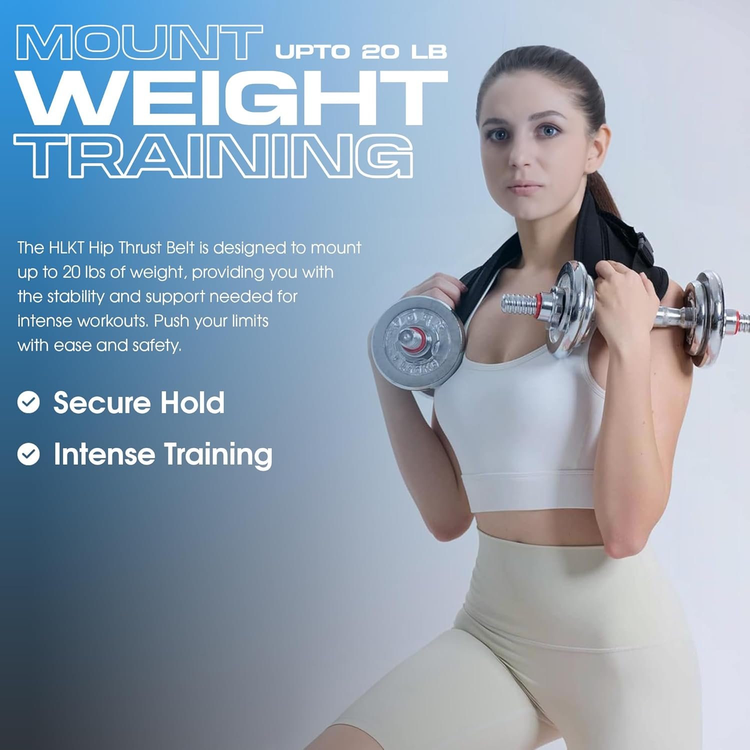 Hip Thrust Belt for Glute Workouts with Resistance Bands Set - Durable Adjustable Strap for Secure and Efficient Training - Perfect for Hip Thrusts, Lunges, Squats, and Leg Exercises - Image 8