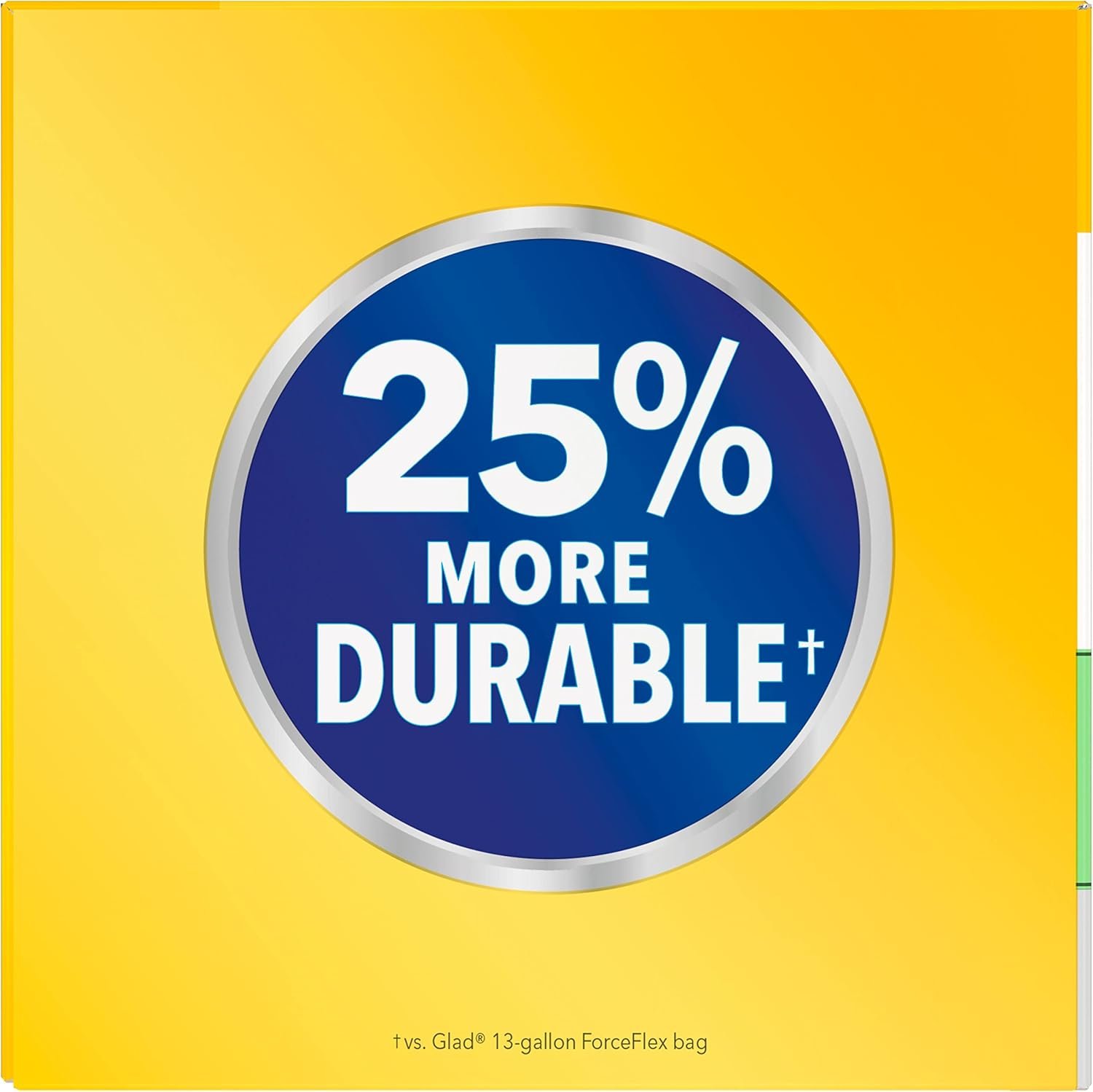 Glad ForceFlex MaxStrength Kitchen Trash Bags, 13 Gal, 45 Ct (Package May Vary) - Image 7