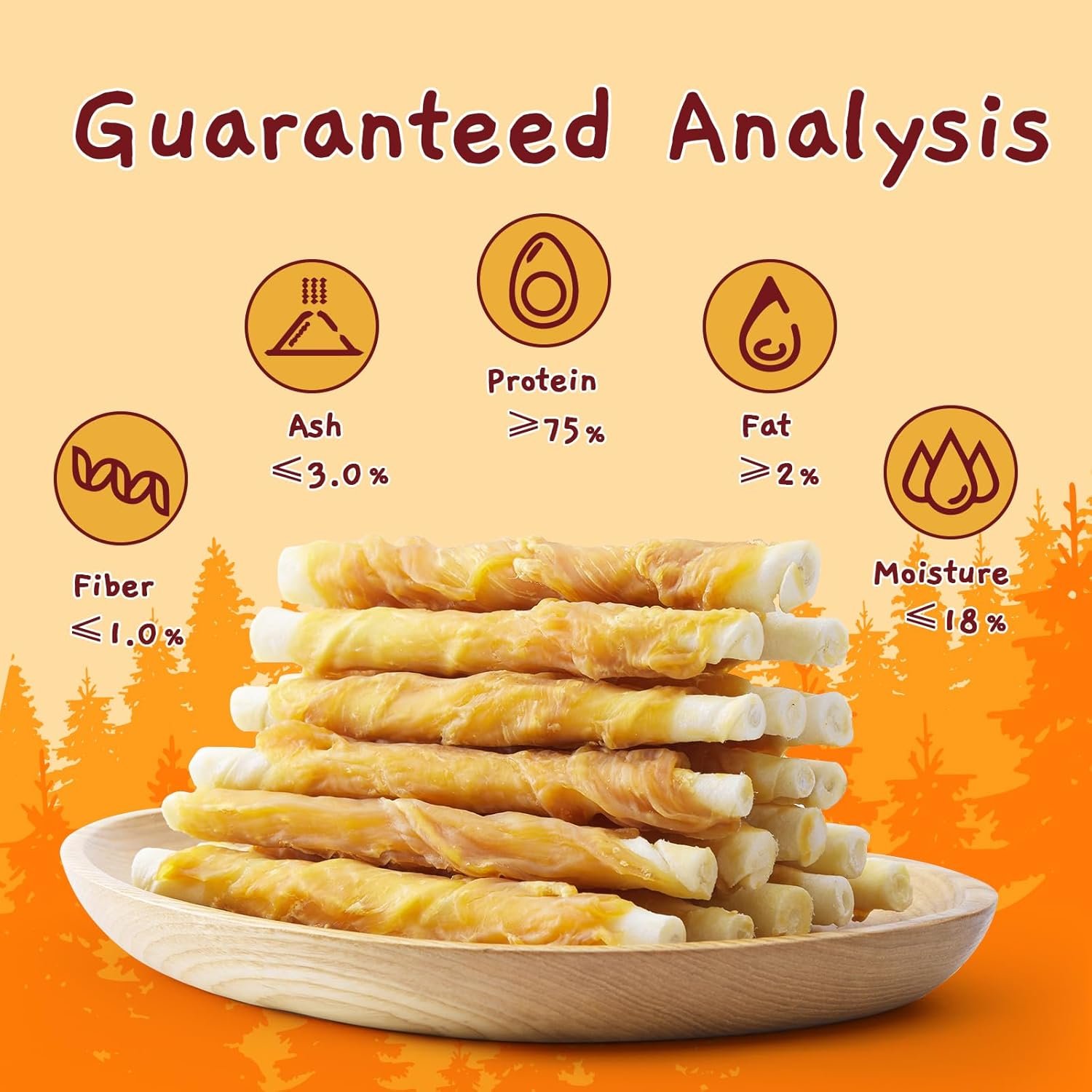 Jungle Calling Dog Treats, Chicken Wrapped Rawhide Sticks for Dogs, Grain-Free Natural Small Dogs Training Treats, Pet Chew Snacks,10.6 oz - Image 3