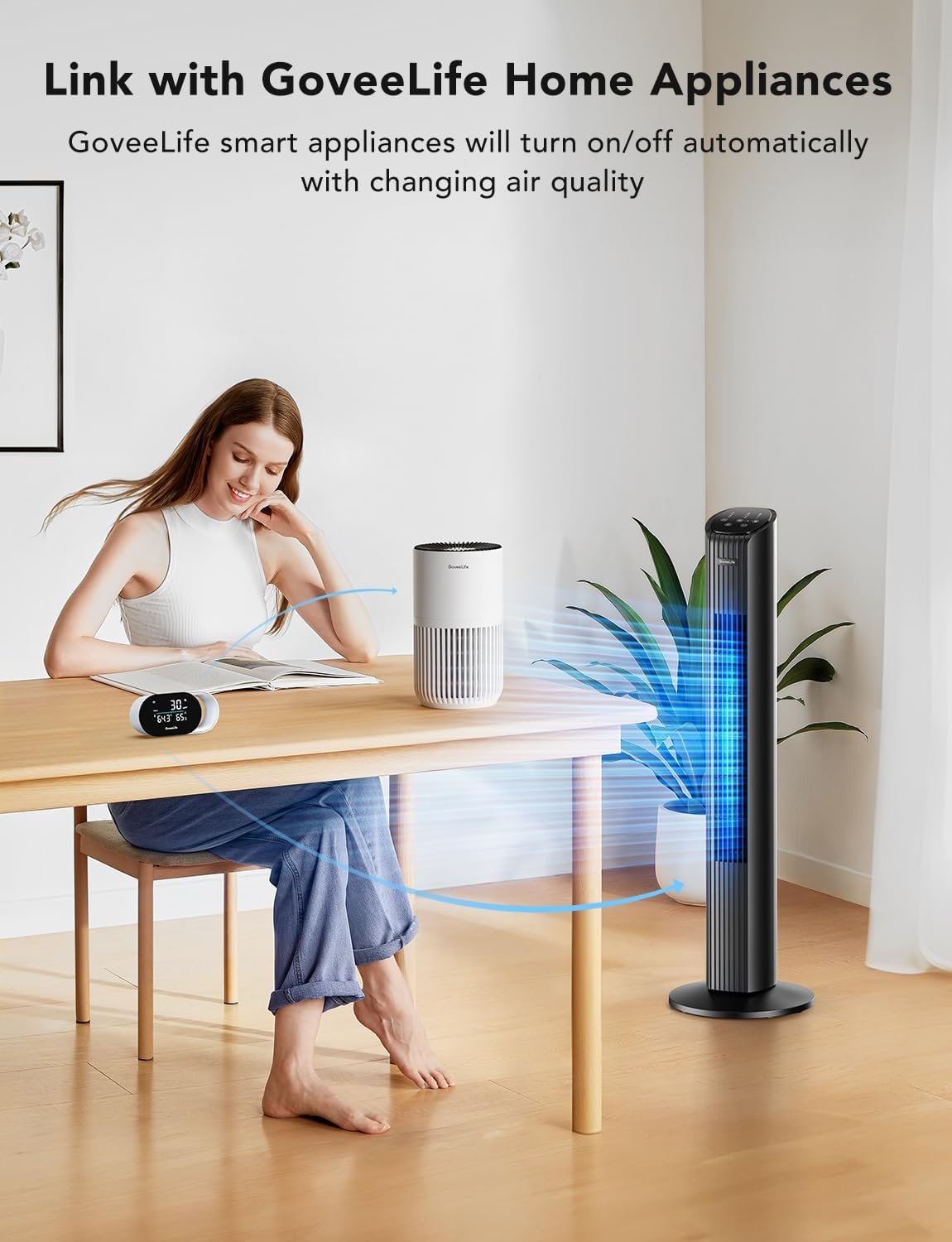 GoveeLife Smart Air Quality Monitor with PM2.5, WiFi, Temperature & Humidity Sensors, LED Display, 2s Refresh, 2-Year Data Storage, for Home & Office - Image 3