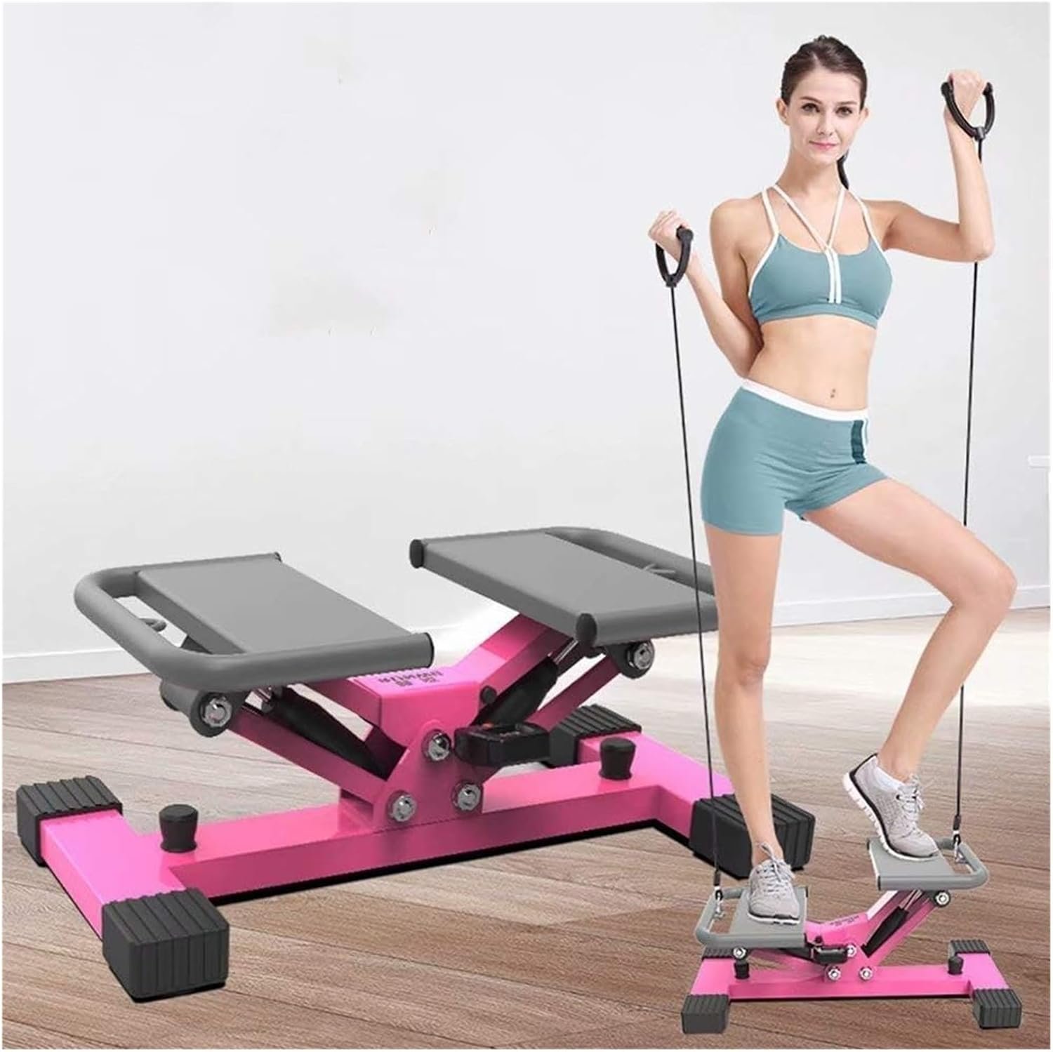 Step Fitness Machines, Adjustable Mini Stair Stepper Exercise Equipment Step Machine with Twisting Action with Multifunction Display with Adjustable Resistance - Image 4