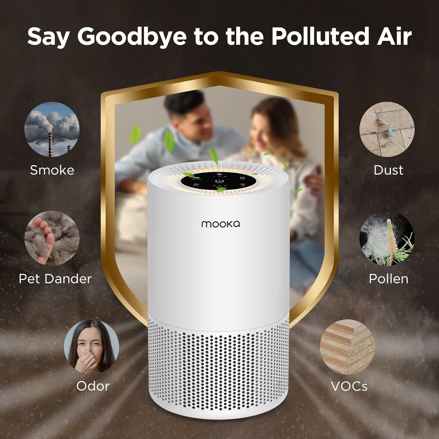 Air Purifiers for Bedroom Home, MOOKA HEPA H13 Filter Protable Air Purifier for Smokers Pollen Pets Dust Odors, Travel Desktop Air Cleaner with Fragrance Sponge, 2 Packs - Image 3