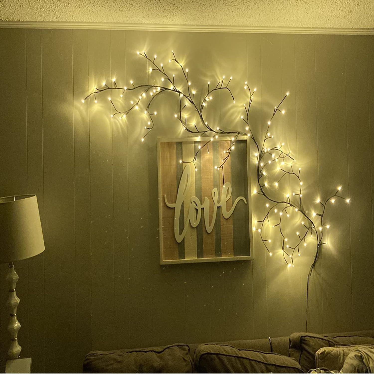 Enchanted Willow Vine Lights with Remote, Christmas Swags Decorations Indoor Room Decor, 18 Branches 144 LEDs Lighted Willow Vine Lights for Walls Bedroom Home Decor - Image 6