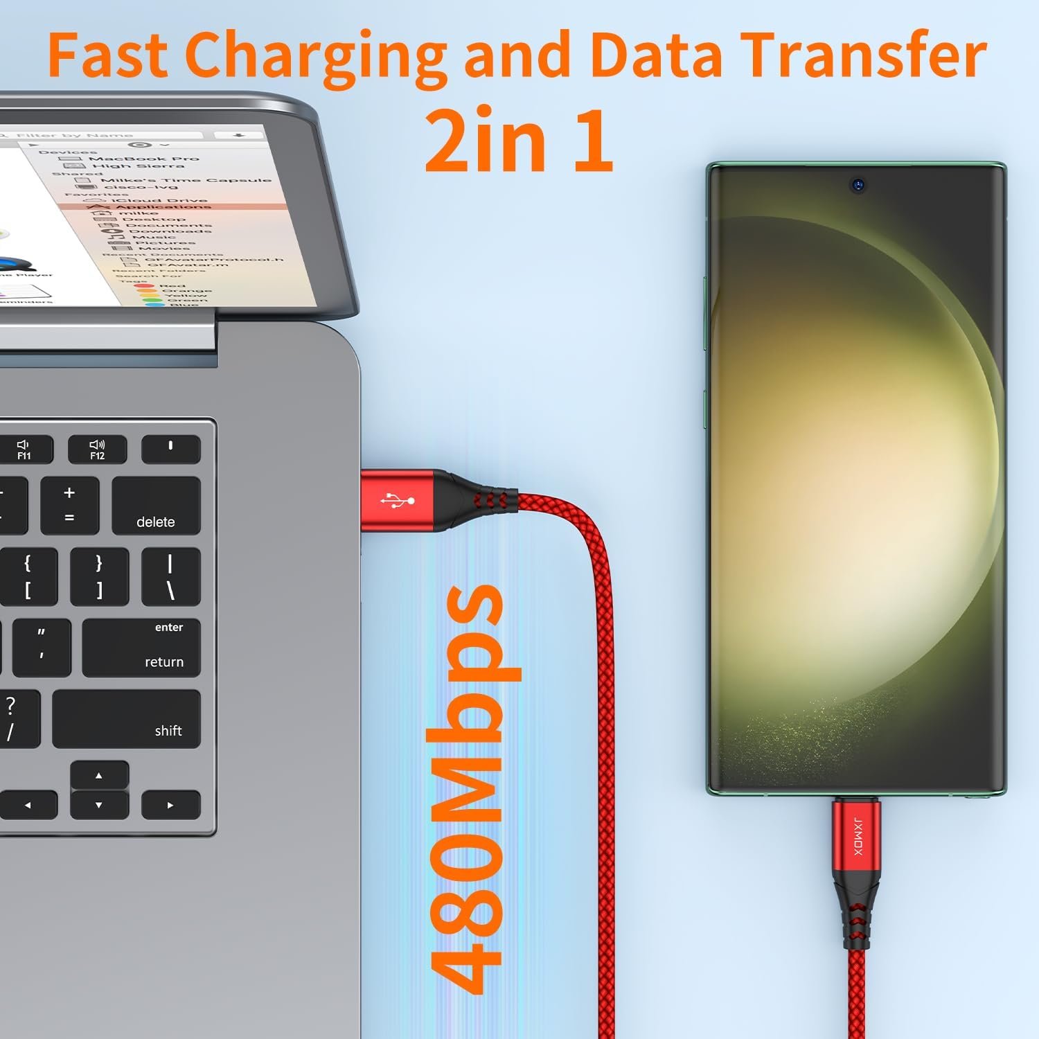 USB C Cable 3A Fast Charging, (2-Pack 3ft) USB A to USB Type C Charger Cord Car Carplay Cable for iPhone 15 16 Pro Max Plus, Samsung Galaxy S21 S20 Ultra S10 S9 S8 Note 10 9, A11 A12 A20 A21 A51 A71 - Image 5