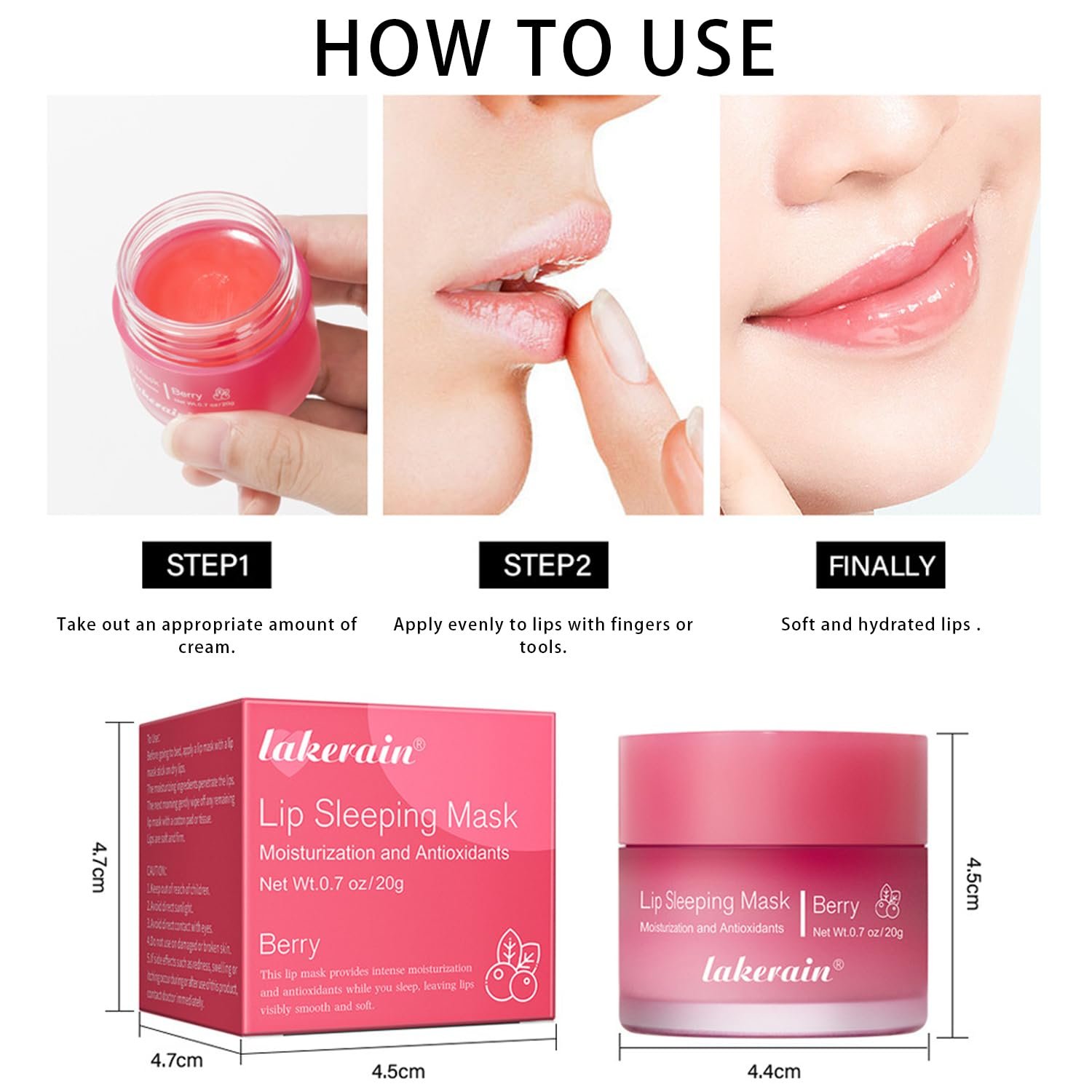 Lip Mask Overnight, Lip Sleeping Mask, lip Mask With Vitamin C, Antioxidants, Improves Dryness, Hydrating &Prevention Dry and Crack Lip Scrubs Exfoliator (berry&grape) - Image 8