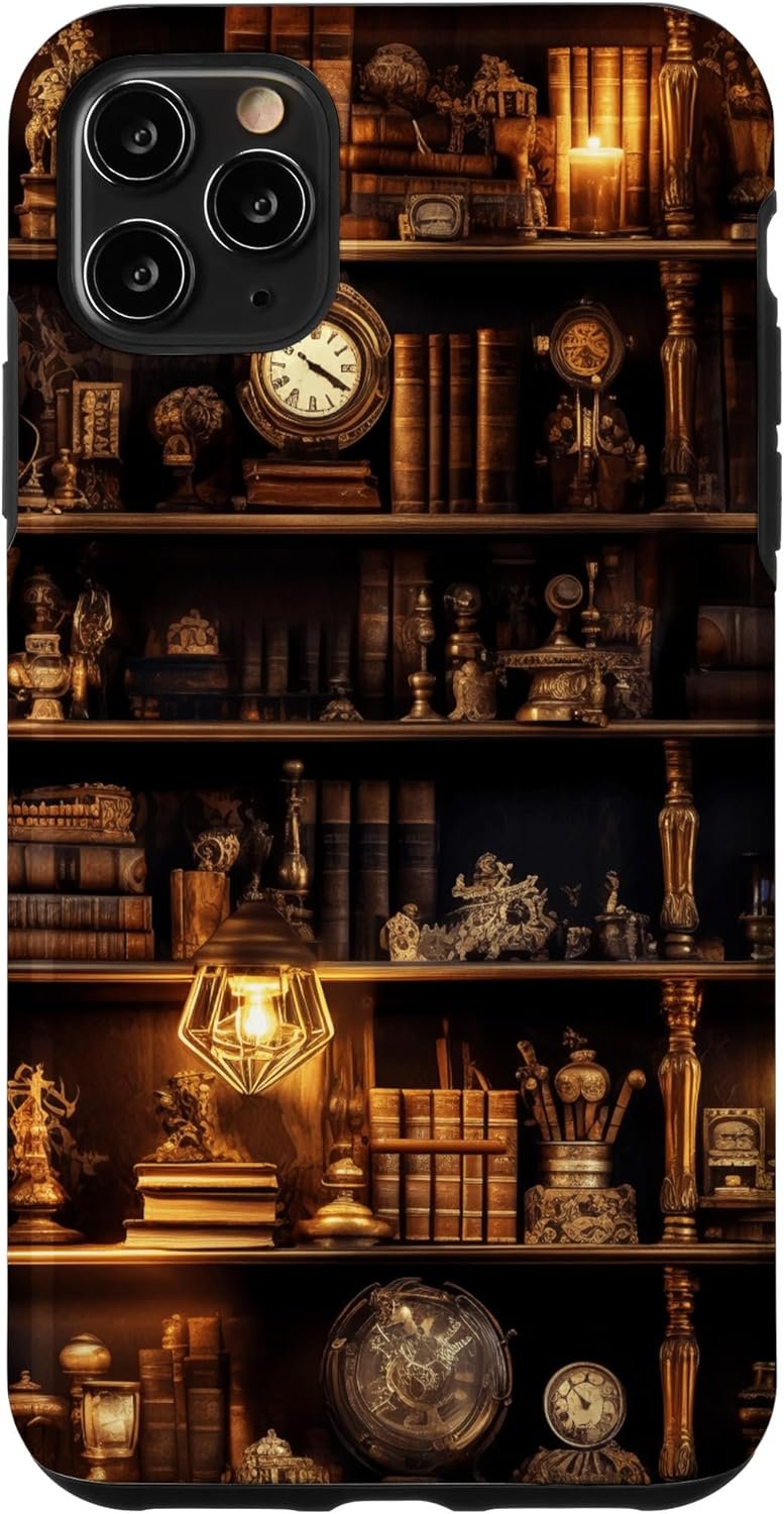 iPhone 11 Pro Max Magic Bookshelf Steampunk Case - Image 2