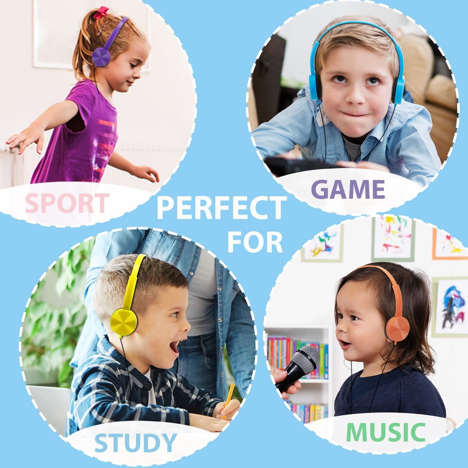 24 Pack Kids Classroom Headphones Bulk for School Students, Durable Wholesale Class Set Headphones for Kids Children Toddler Teen Boys Girls (8 Mixed Colors) - Image 8