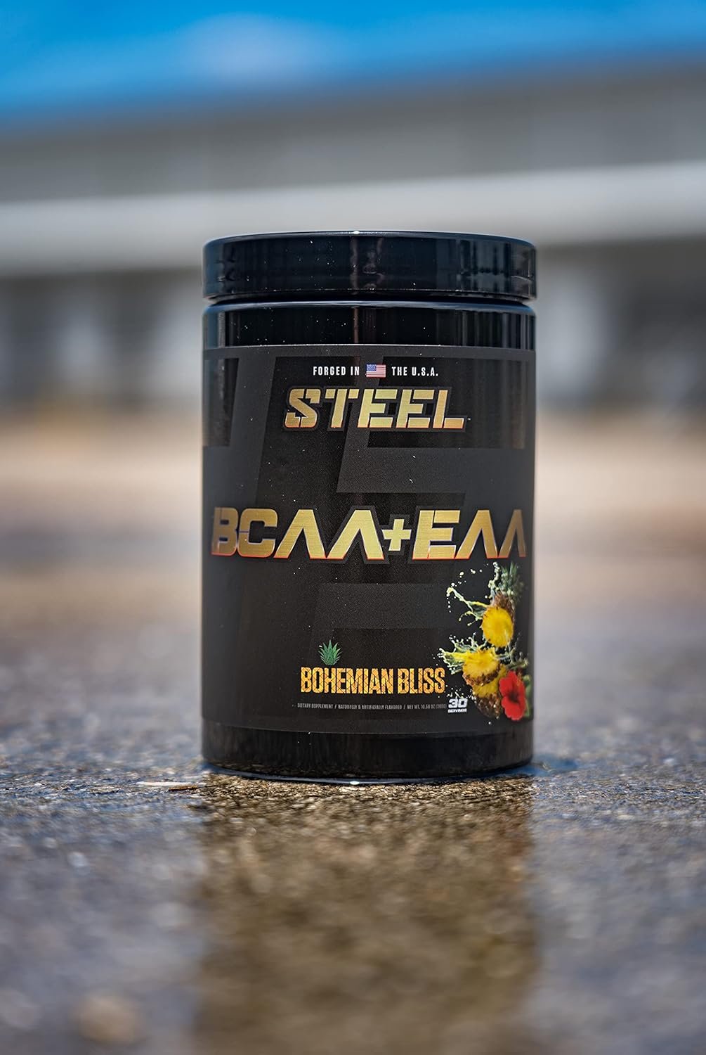 Steel Supplements | High Performance BCAA EAA Powder | Promotes Lean Muscle Growth and Workout Endurance | 2:1:1 Ratio to Recover Muscle Faster 30 Servings. (Bohemian Bliss) - Image 4