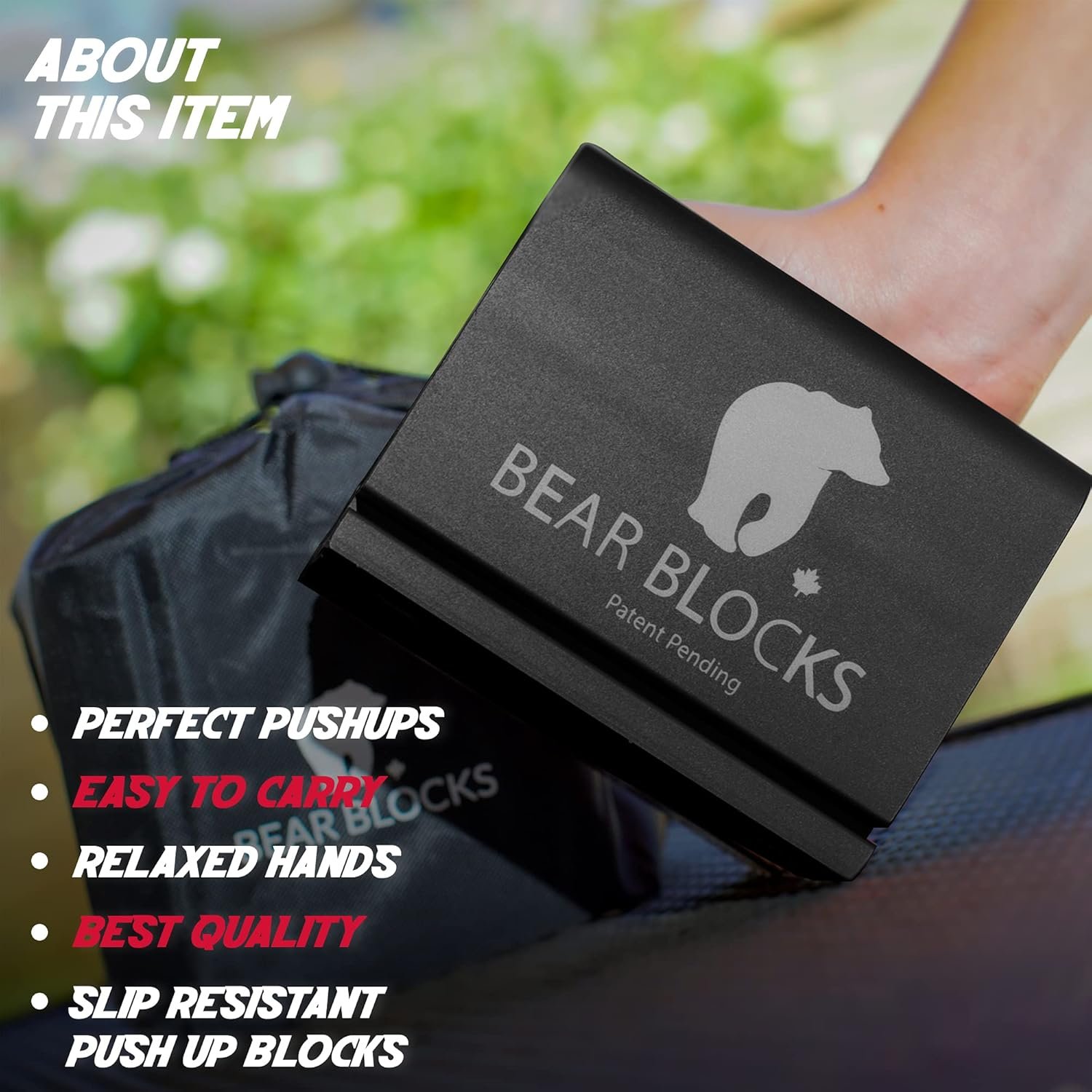 Pushup Bars - Safe Push Up Bars - Strength training Pushup Stands Perfect for Home Gym & Traveling Fitness - Lightweight, Non-Slip Bodyweight Training Workouts Blocks - Image 5