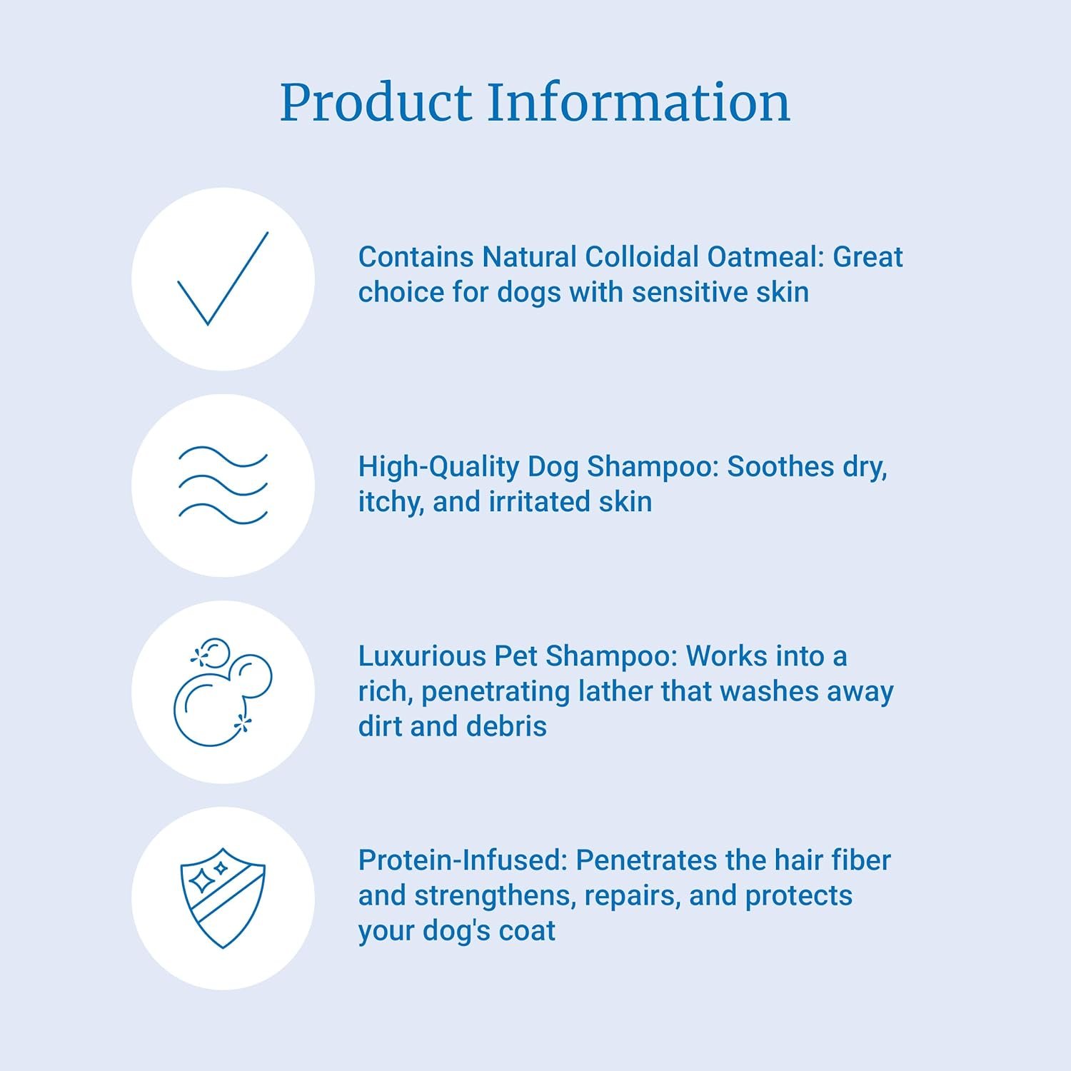 Pet-Ag Fresh ’n Clean Oatmeal ’n Baking Soda Shampoo - Tropical Fresh Scent - 18 oz - Nurtures Dry, Itchy & Sensitive Skin with Vitamin E & Aloe - Strengthens & Repairs Coats - Soap Free - Image 5