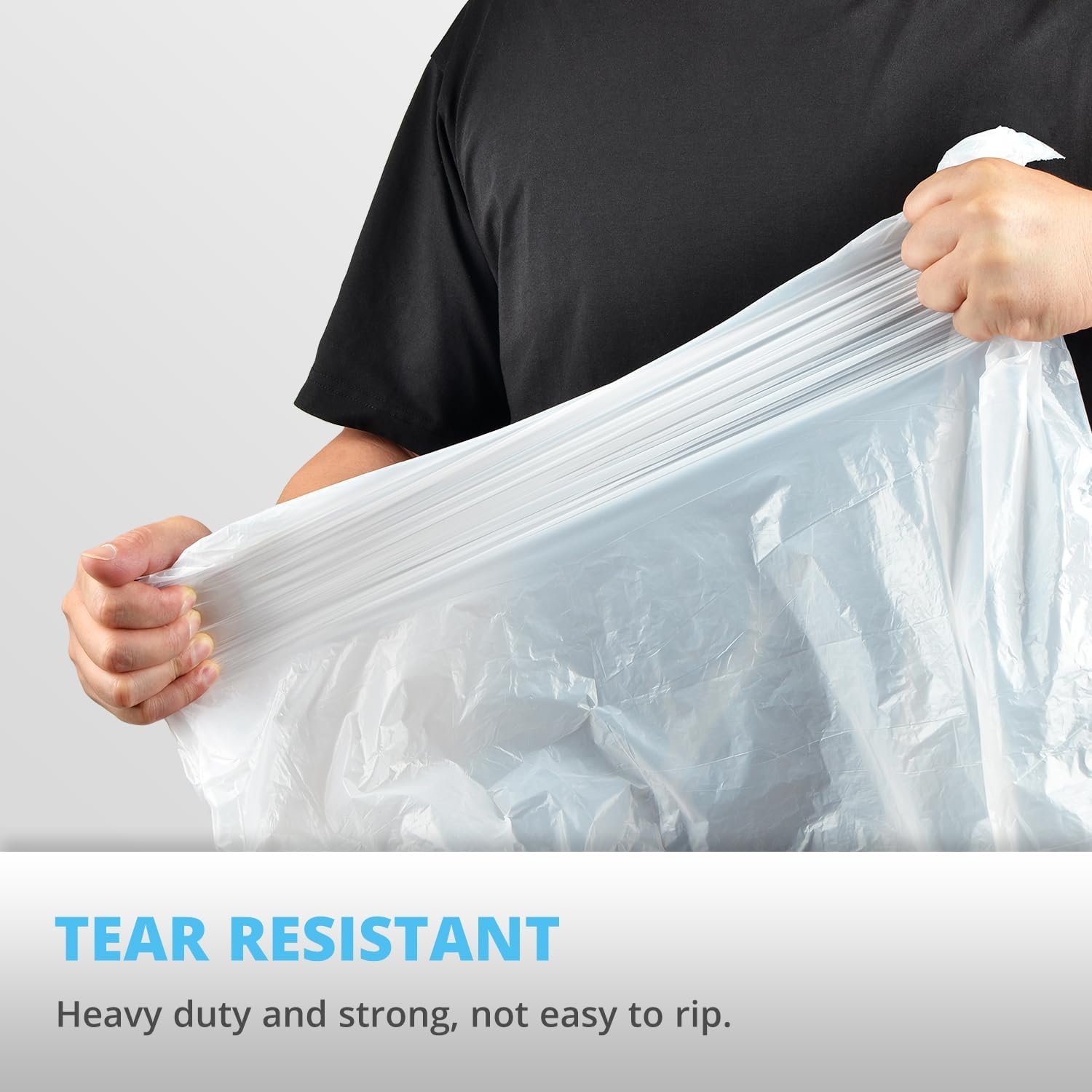 Ultra Thick 15 Gallon Drawstring Trash Bags, 108 Count Heavy Duty Large Plastic Garbage Bag, Leak Proof Trash Can Liners for Tall Kitchen Home Office Lawn Outdoor, White - Image 6
