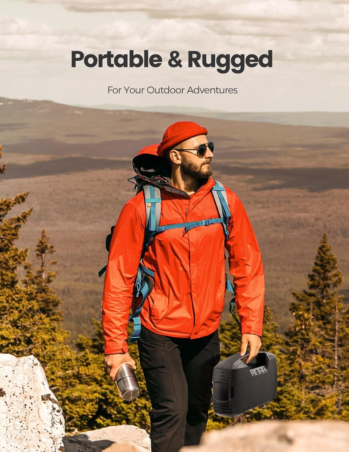 Portable Wireless Bluetooth Speaker, 40W (60W) Peak Loud Sound IPX7 Waterproof Speakers, 32H Playtime, Outdoor Speaker for Home/Party/Beach, Electronic Gadgets, Birthday Gift - Image 6