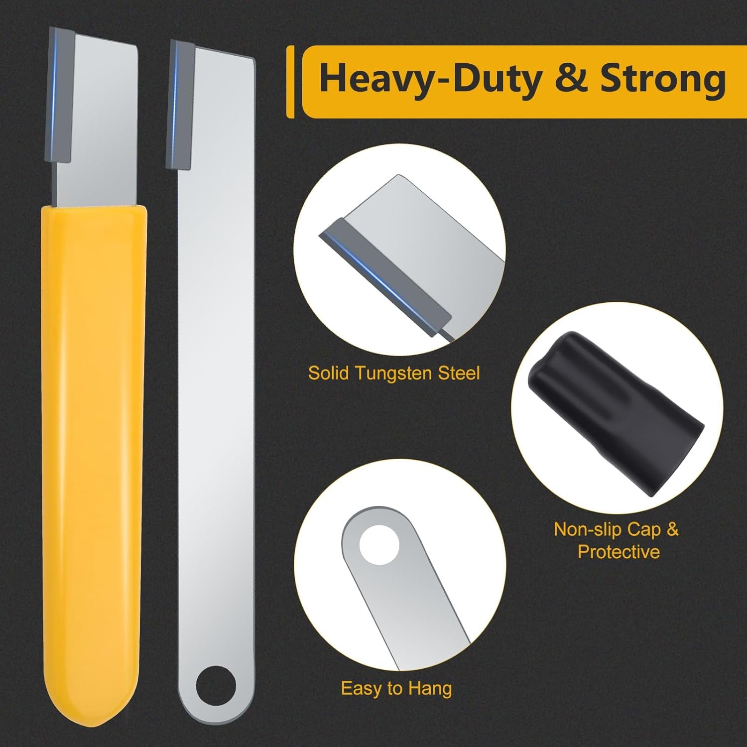 2PCS Garden Tool Sharpener, Blade Sharpener Stone for Garden Knife Sharpener, Shear Scissor Sharpener Blade Sharpening for Gardening Pruner/Pocket Knives (2, Yellow+Black) - Image 4