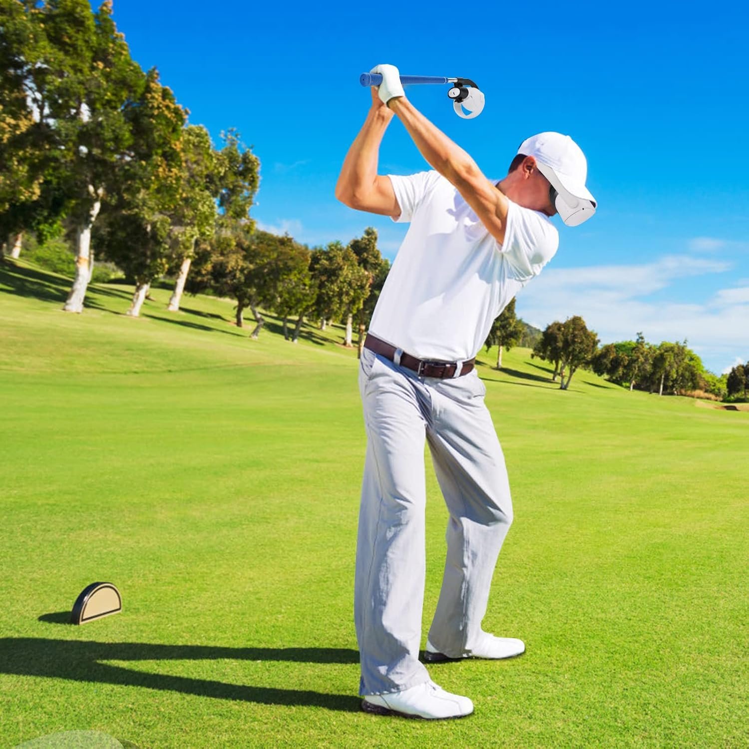 VR Golf Putter Grip Extension Handle for Oculus Quest 2 Right and Left Controllers for Games Accessories Golf+ Golf 5 eClub Mini Golf exVRience Golf Club Black Hole Pool - Image 3