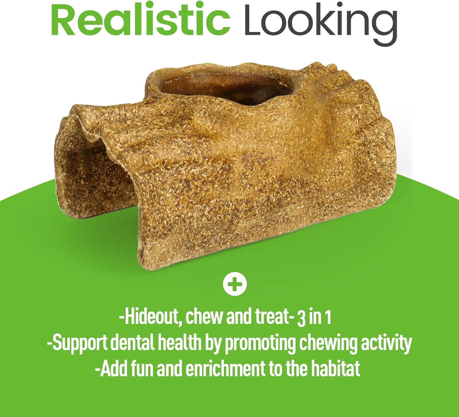 Edible Tree Trunk Hideout Gerbil Rat Dwarf Hamster Hideaway Small Animal Tube Tunnel Chew Toy Habitat Décor - Image 4