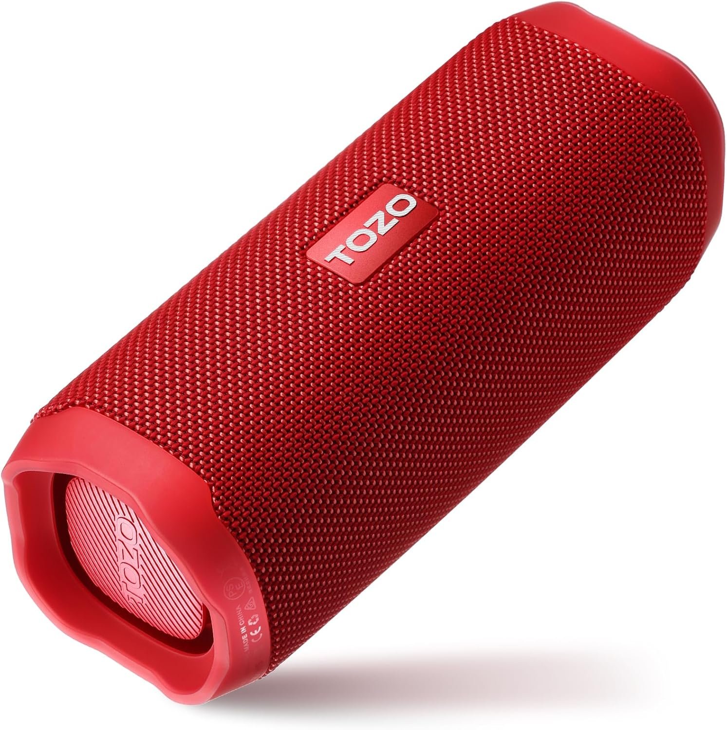 TOZO PA2 Bluetooth Speaker with Dual Drivers & Dual Bass Diaphragms, Deep Bass Loud Stereo Sound, 25H Playtime, Custom EQ App Portable Wireless Speaker for Home Outdoors Travel Red - Image 2