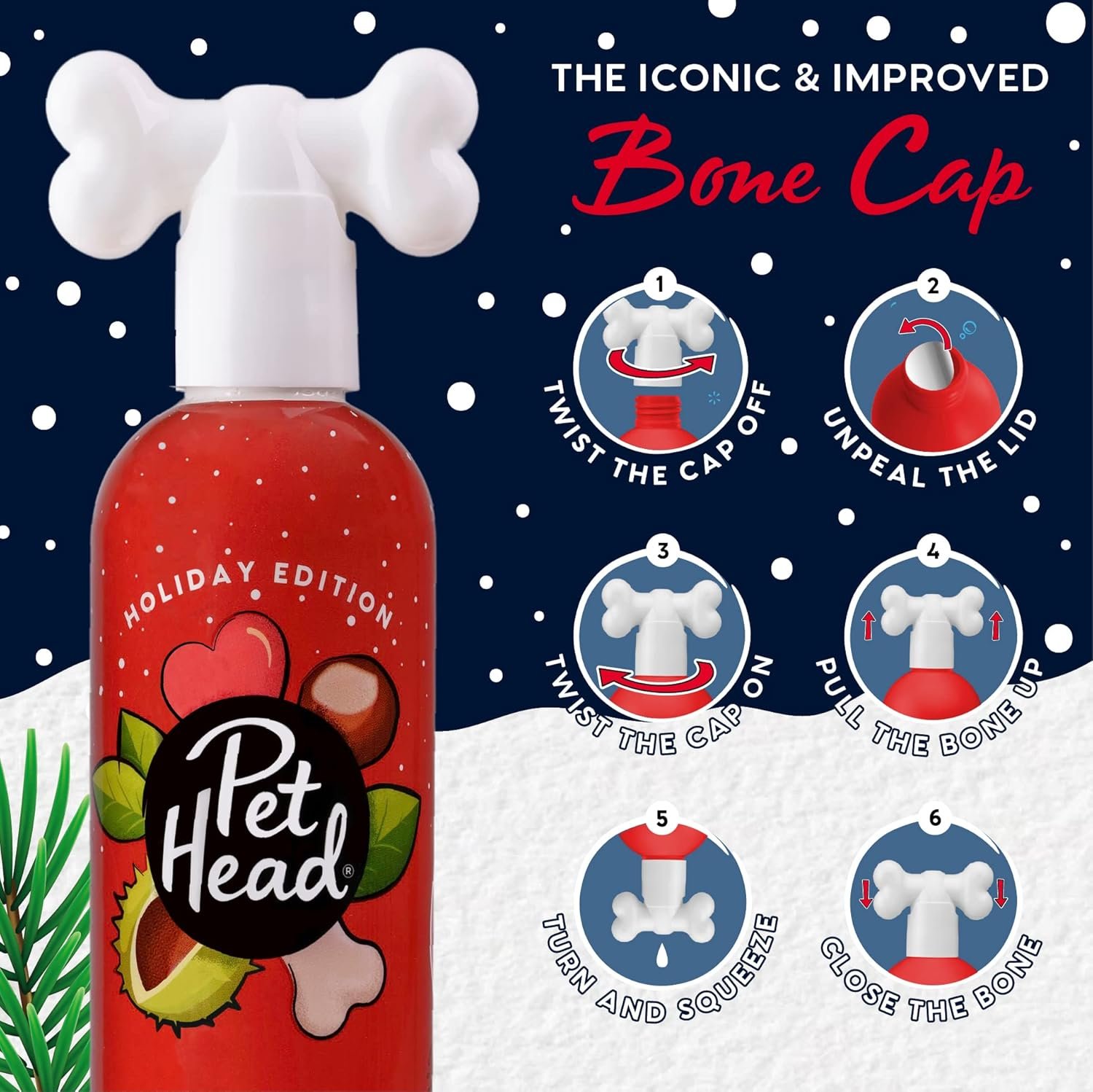 PET HEAD Holiday Edition Dog Shampoo and Spray Set 10.1 fl. oz. Each, Roasted Chestnut with Cinnamon Scent, Shampoo for Dogs with Sensitive Skin, Gentle Formula for Puppies. Made in USA - Image 6