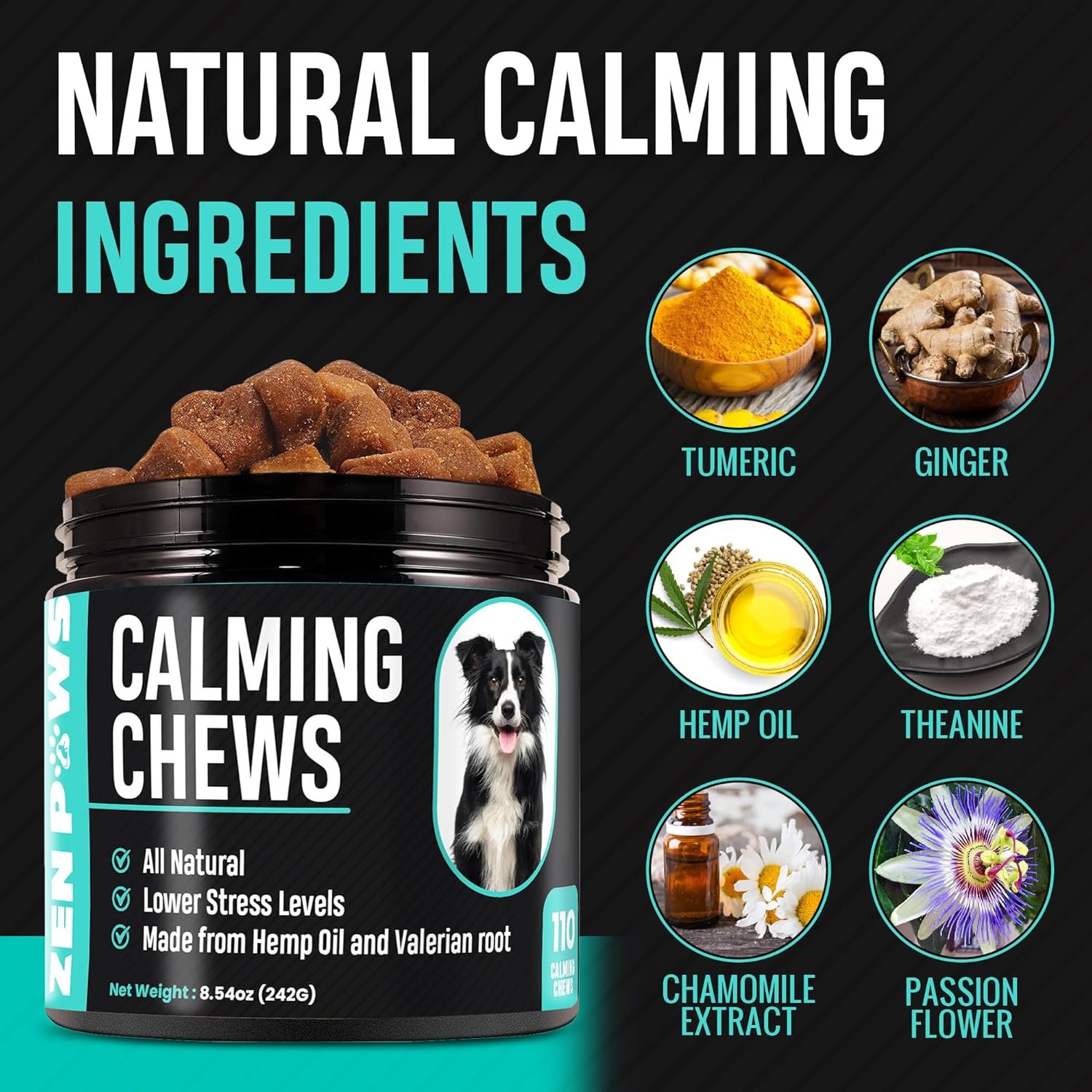 Hemp Calming Chews for Dogs with Anxiety and Stress - Dog Calming Treats - Dog Anxiety Relief - Storms, Barking, Separation - Valerian - Hemp Oil - Calming Treats for Dog - Image 7