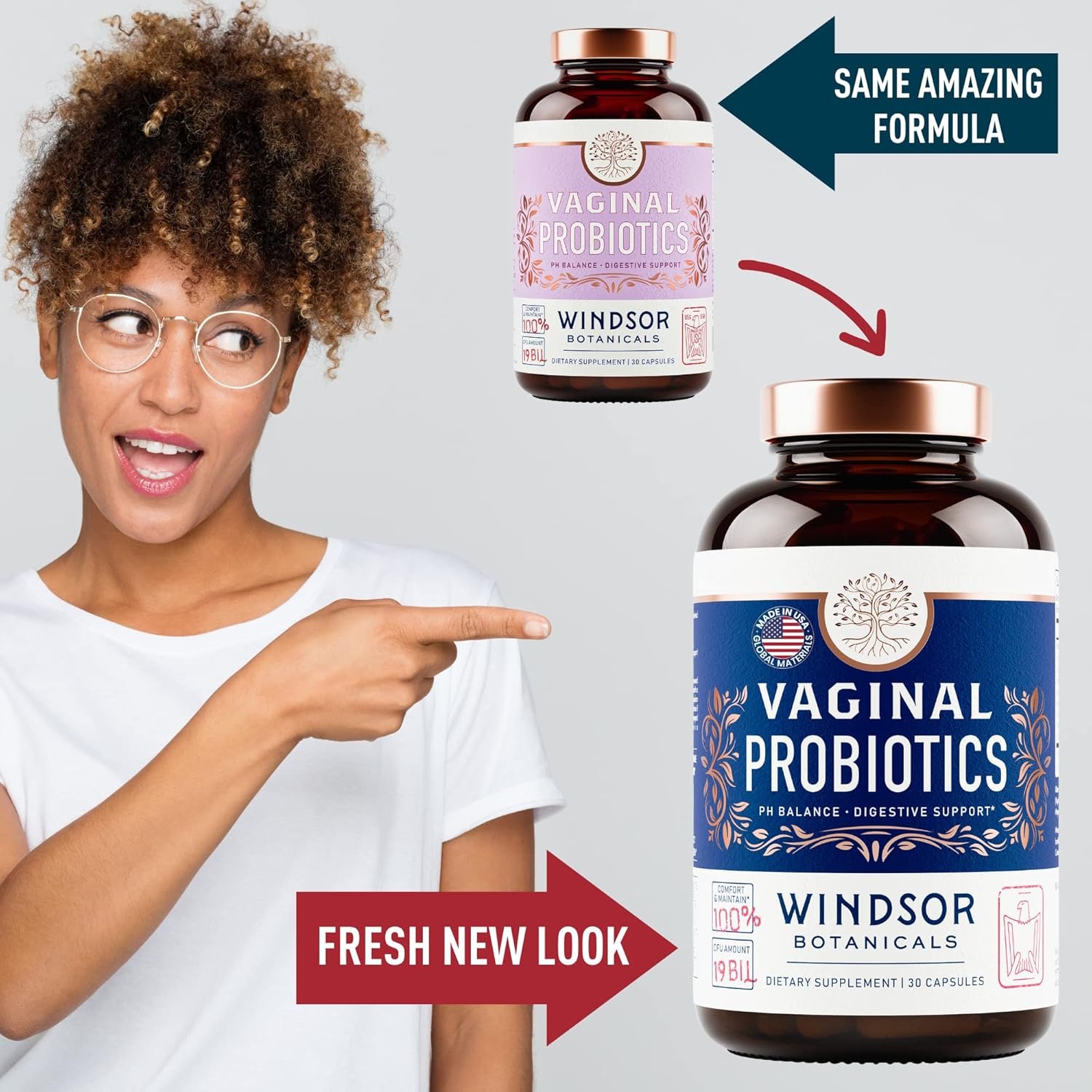 Vaginal Probiotics for Women - 19Bil CFU Lactobacillus Salivarius Probiotic for PH Balance, Digestive, Gut Health - Feminine Balance Complex Probiotics for Women BV Support Supplements - 30 Capsules - Image 3