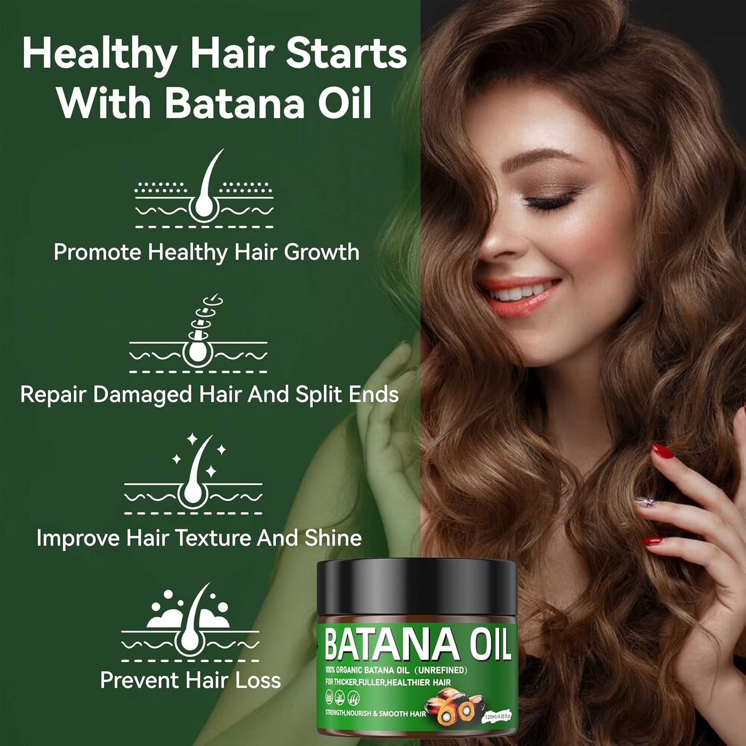 Batana Oil Hair Growth Bundle – 100% Natural Raw and Pure Batana Oil from Honduras, Dr. Sebi Approved – 4.05 FL OZ Liquid & Solid Paste for Thicker, Stronger Hair - Image 4