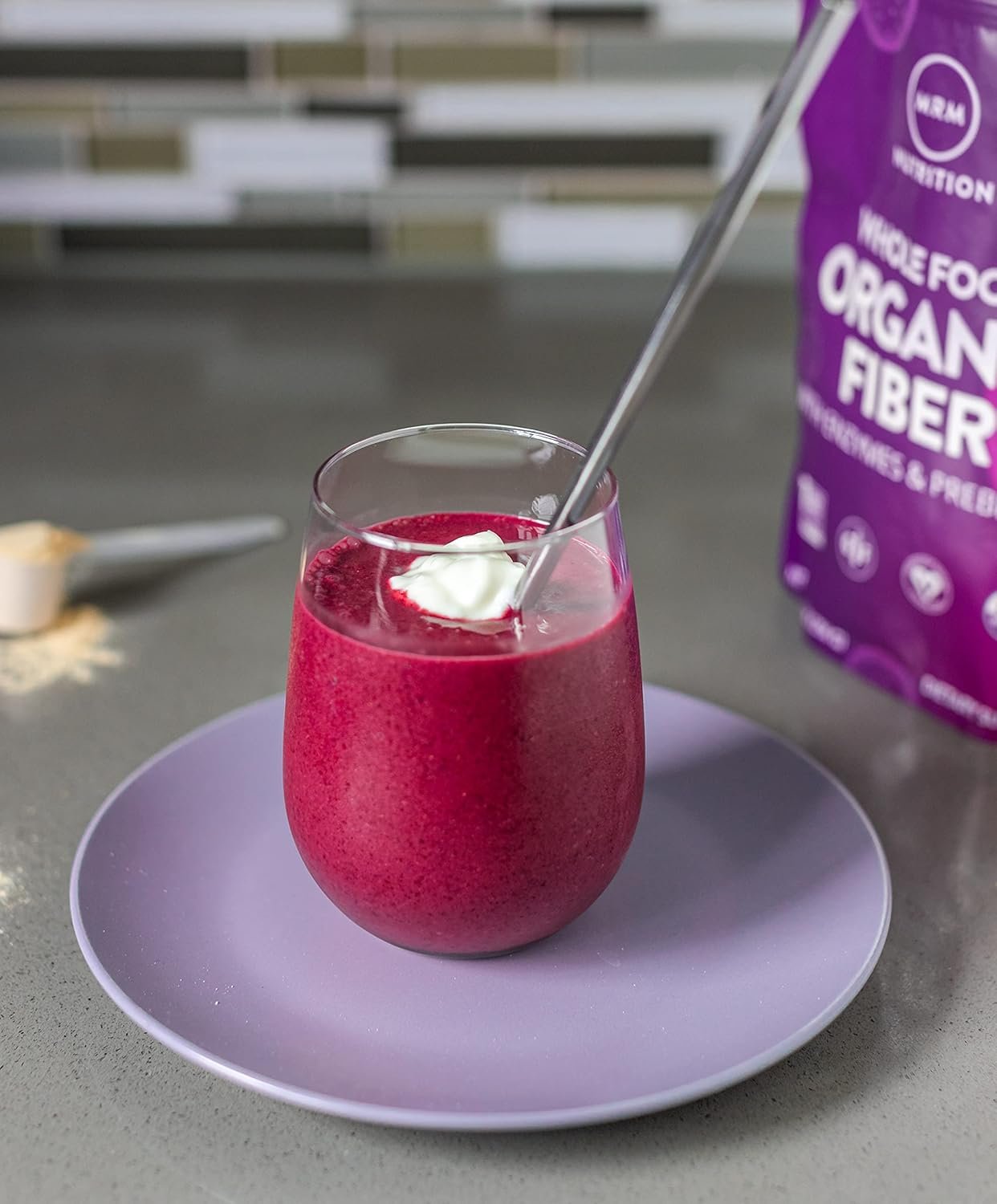 MRM Nutrition Whole Food Organic Fiber | with Enzymes + Prebiotics | Insoluble + Soluble fibers | Digestive Health + Regularity | 6g Fiber per Serving | 32 Servings - Image 5