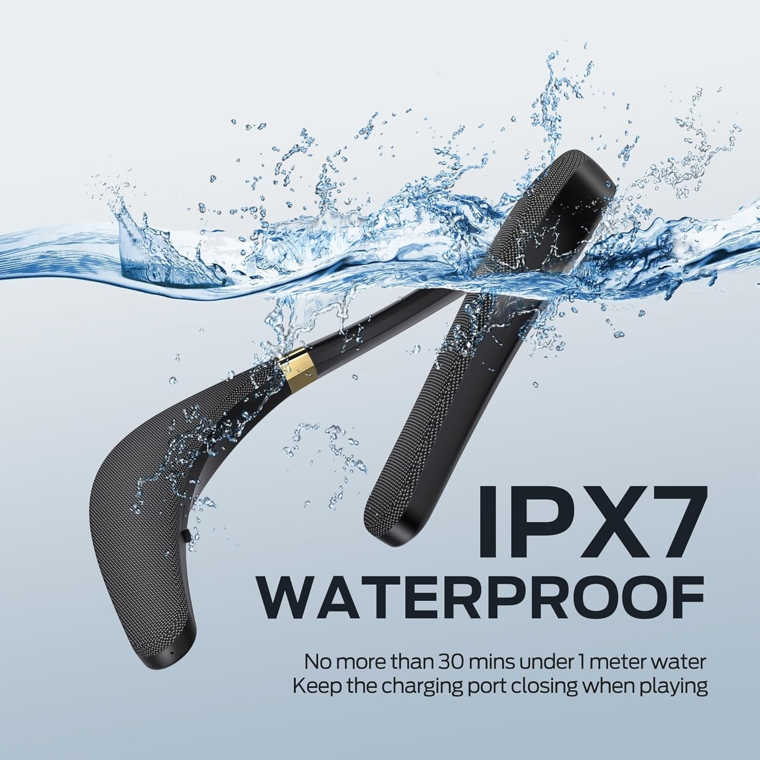 Monster Boomerang Neckband Bluetooth Speaker, Neck Wireless Wearable Speaker with 12H Playtime, True 3D Stereo Sound, Portable Soundwear, IPX7 Waterproof, for Home Sport Outdoor - Image 6