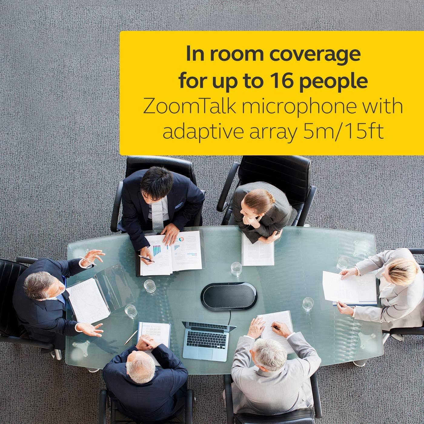 Jabra Speak 810 MS Wireless Bluetooth Speakerphone - Portable Conference Speaker with Superior Audio for Larger Conference Calls, Quick Set-Up - Certified for Microsoft Teams - Image 7