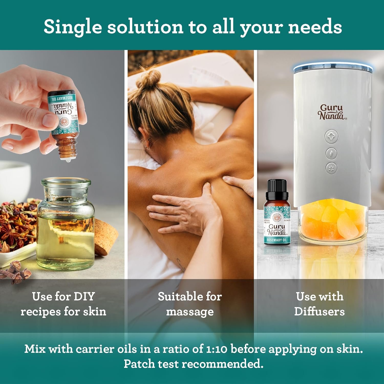 GuruNanda Rosemary Essential Oil - 100% Pure & Natural, Undiluted, Non-GMO - for Hair, Skin & Aromatherapy Diffuser - 15ML - Image 5