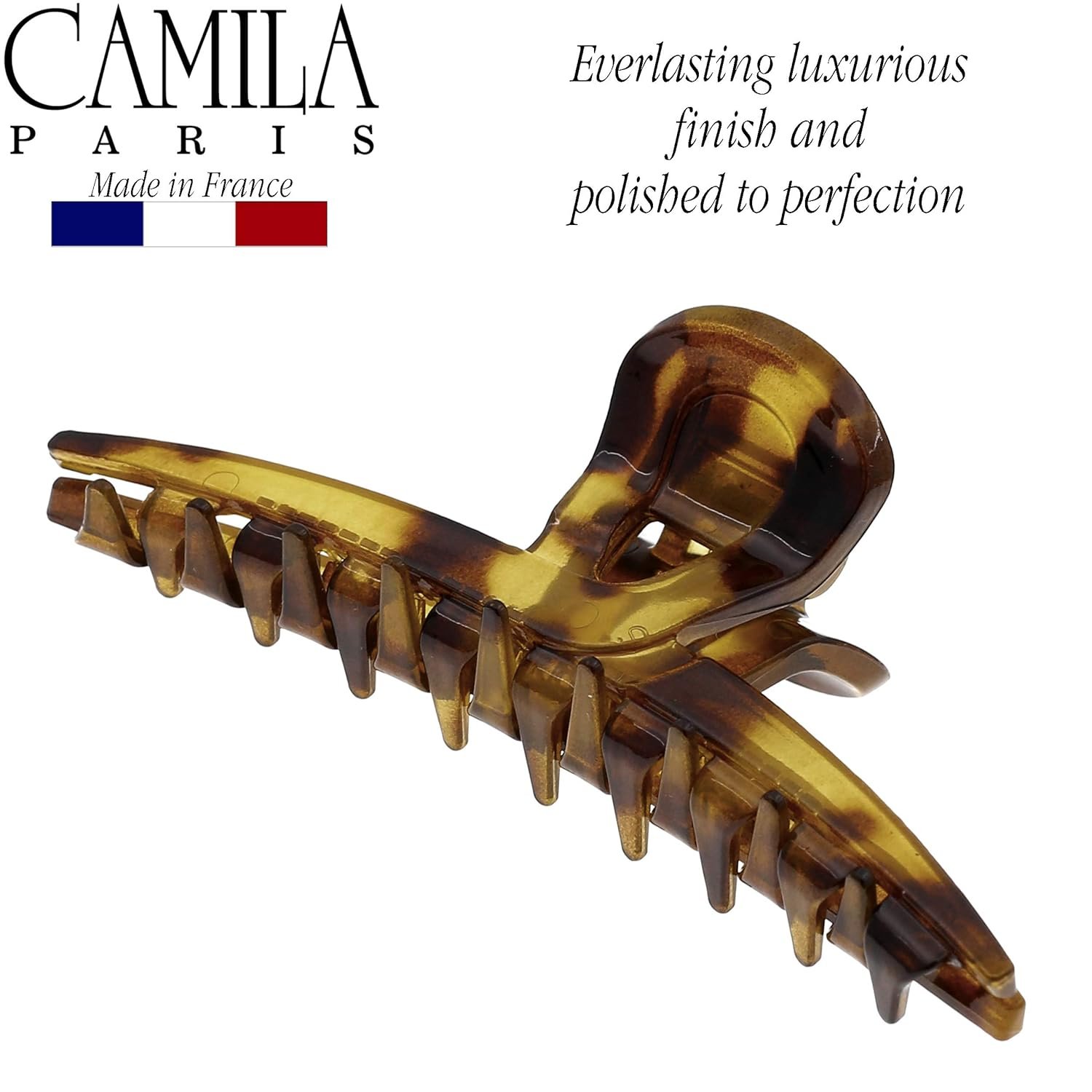 Camila Paris CP2382 French Hair Clip for Women, Narrow, Strong Hold Grip Double Teeth Girls Hair Claw Clips Jaw, Fashion Durable Styling Hair Accessories for Women, Made in France - Image 3