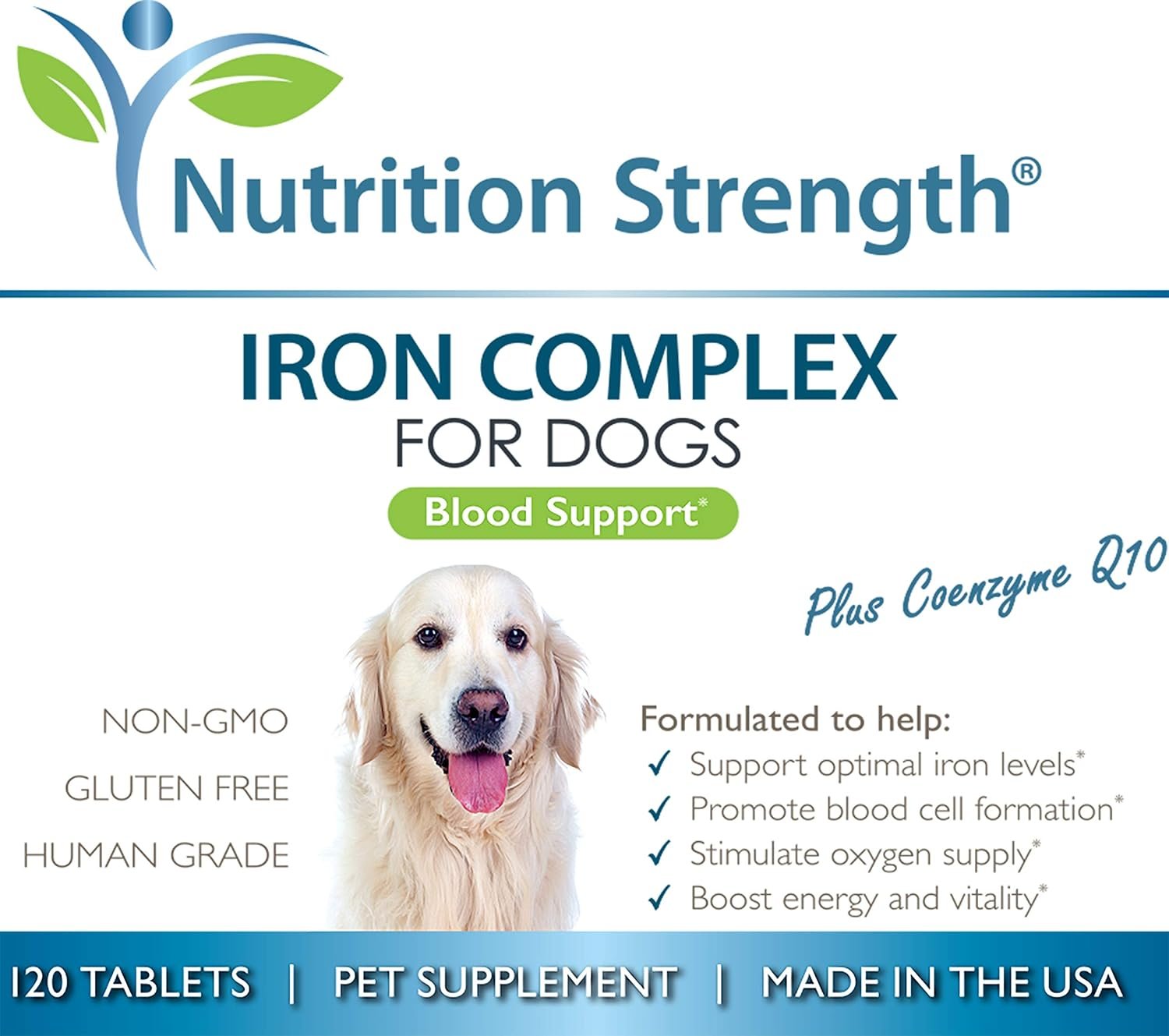 Iron for Dogs with Anemia to Support Blood Health, Blood Cell Formation & Oxygen Supply, Iron Supplement for Anemic Dogs + Vitamin C, Folate, Vitamin B12, 120 Chewable Tablets - Image 7
